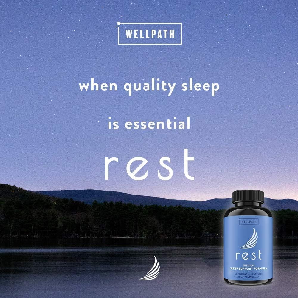 WellPath Rest Suplemento Natural para Dormir 60 Cápsulas