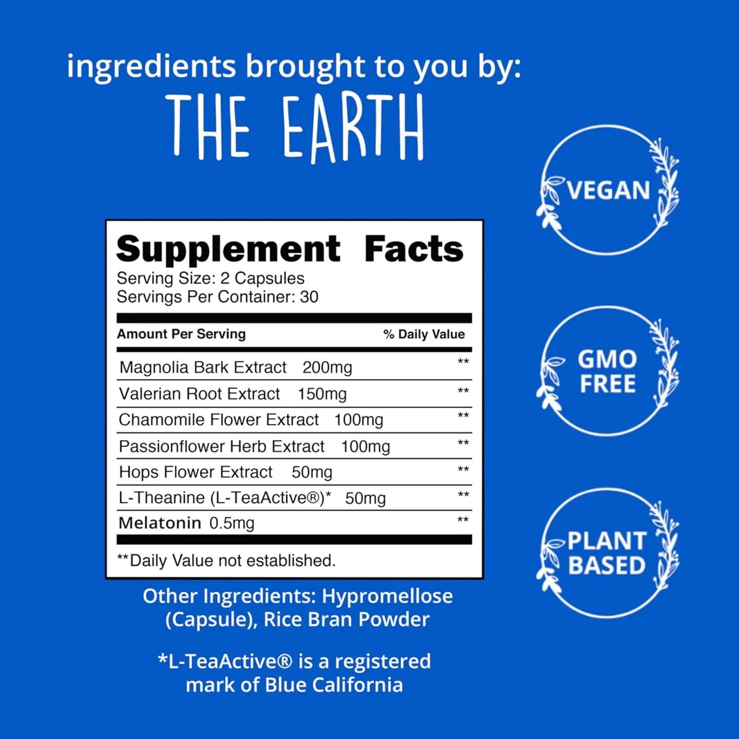 Suplemento Natural para Dormir Happy Healthy Hippie 60 Cápsulas