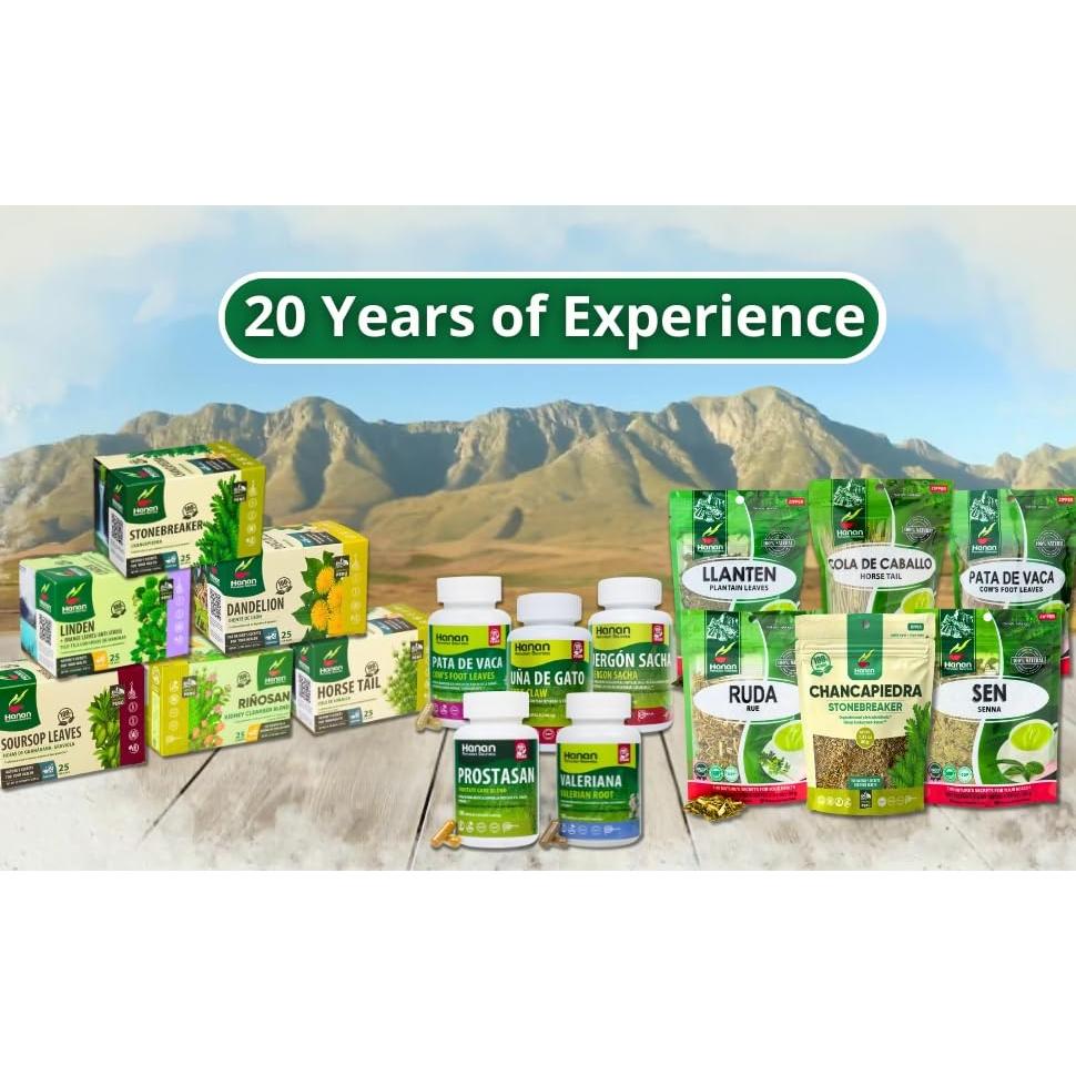 Té de Raíz de Valeriana Hanan 50 Bolsas - Sin Cafeína, 100% Puro