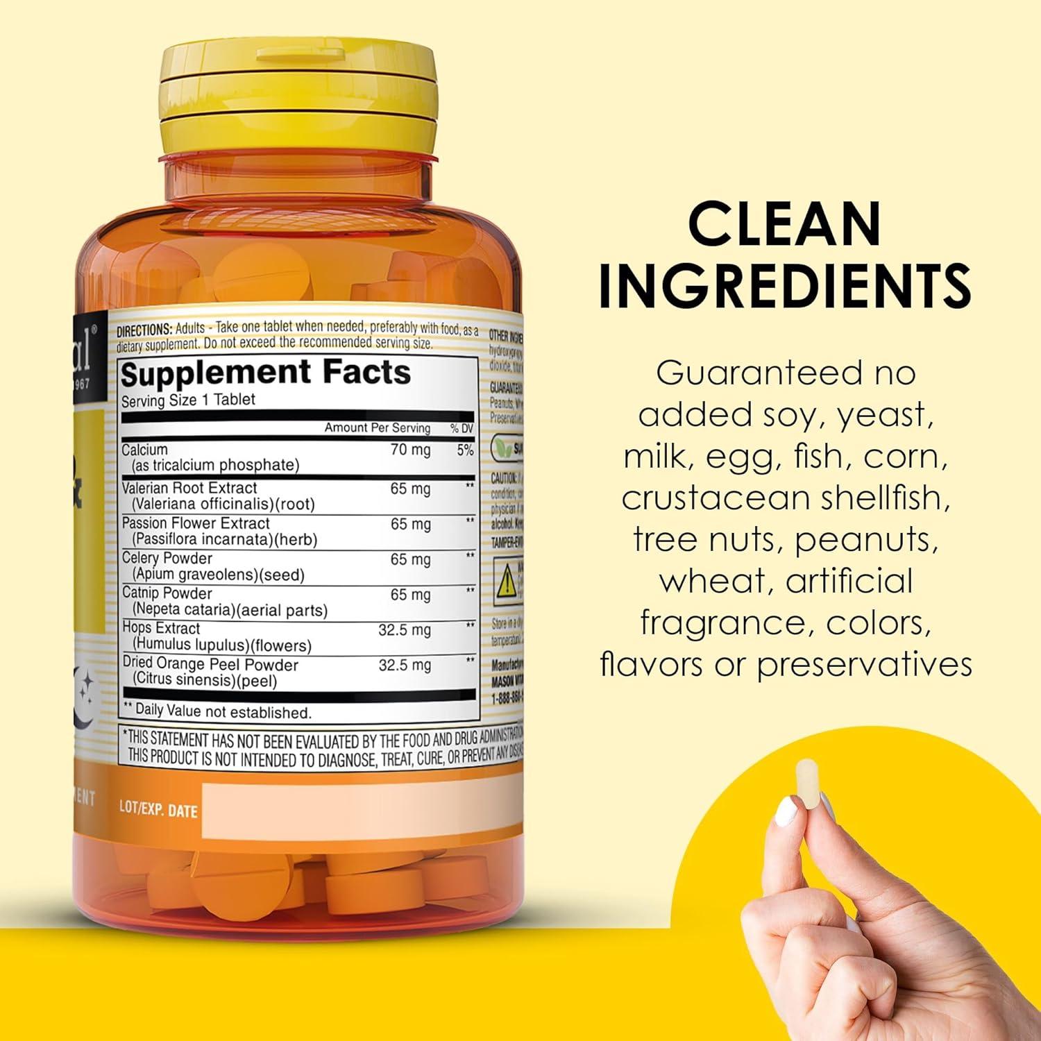 Suplemento Herbal Mason Natural Relax & Sleep 90 Tabletas