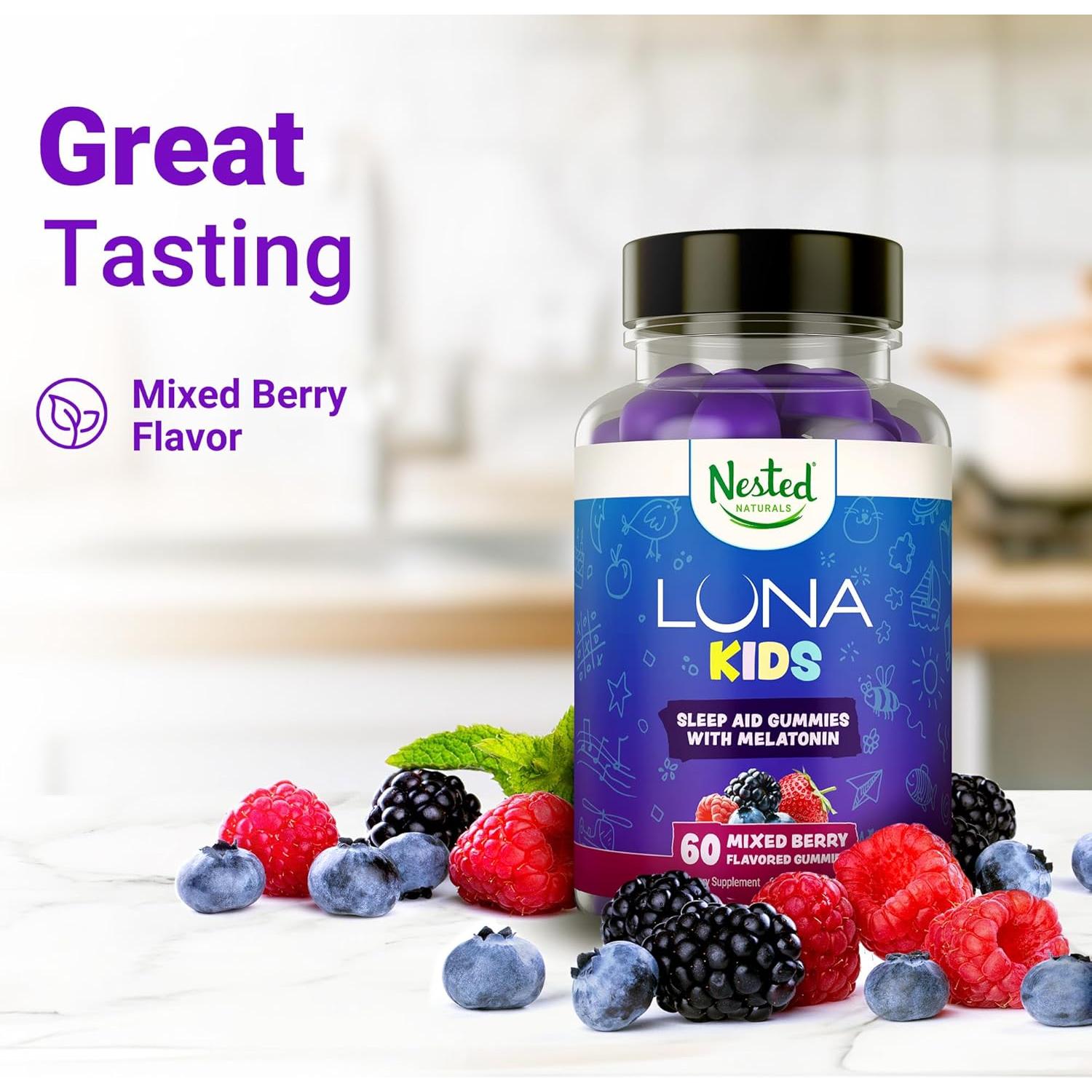 Gomitas Luna Kids de Nested Naturals - Melatonina 60 unidades