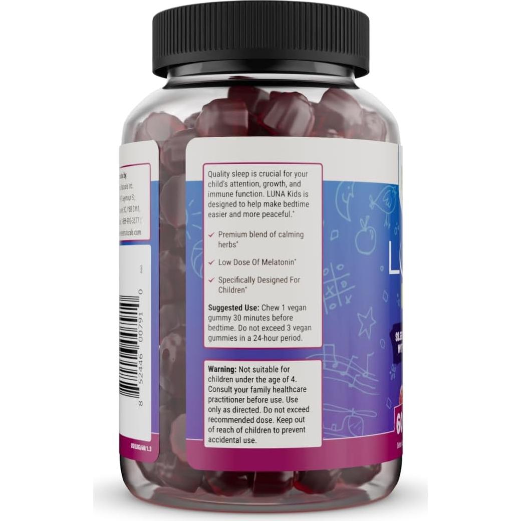 Gomitas Luna Kids de Nested Naturals - Melatonina 60 unidades