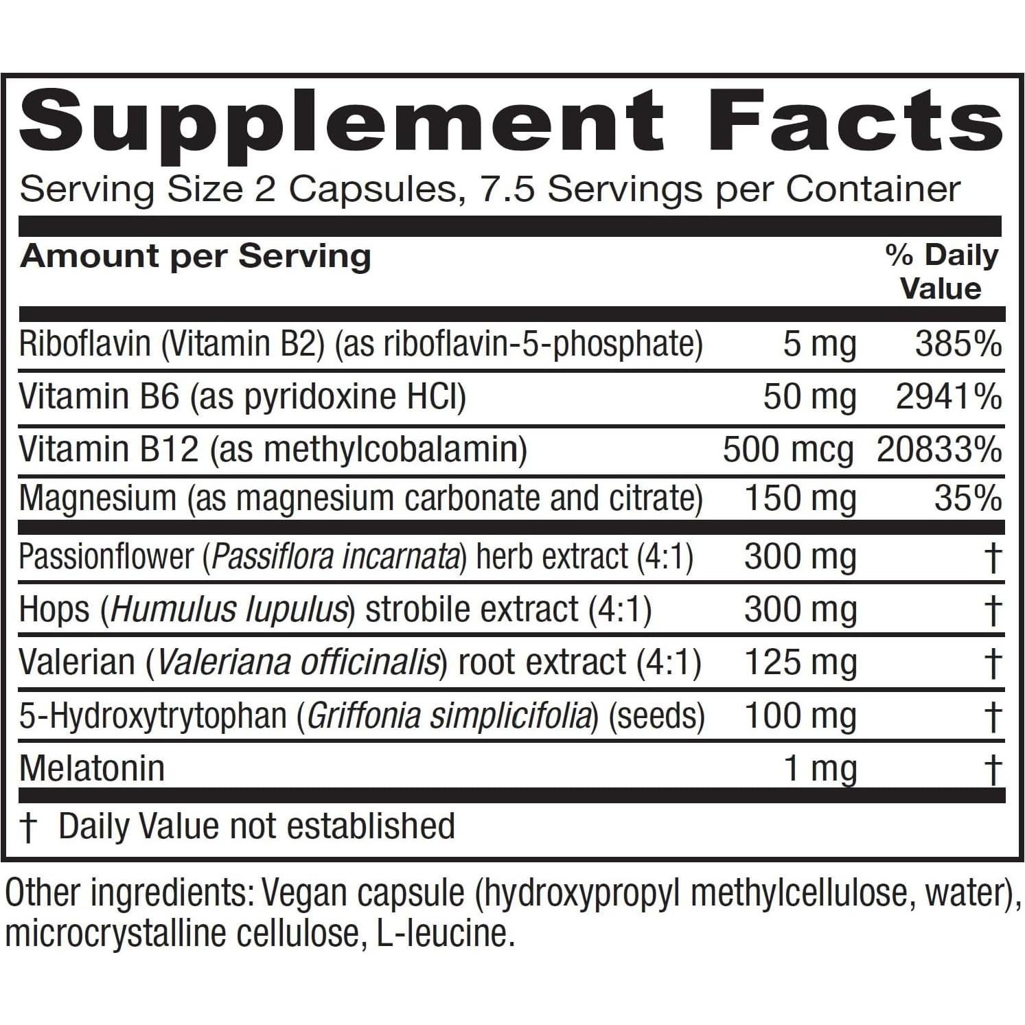 Suplemento para el Sueño Vitanica SleepBlend - 15 Cápsulas Veganas
