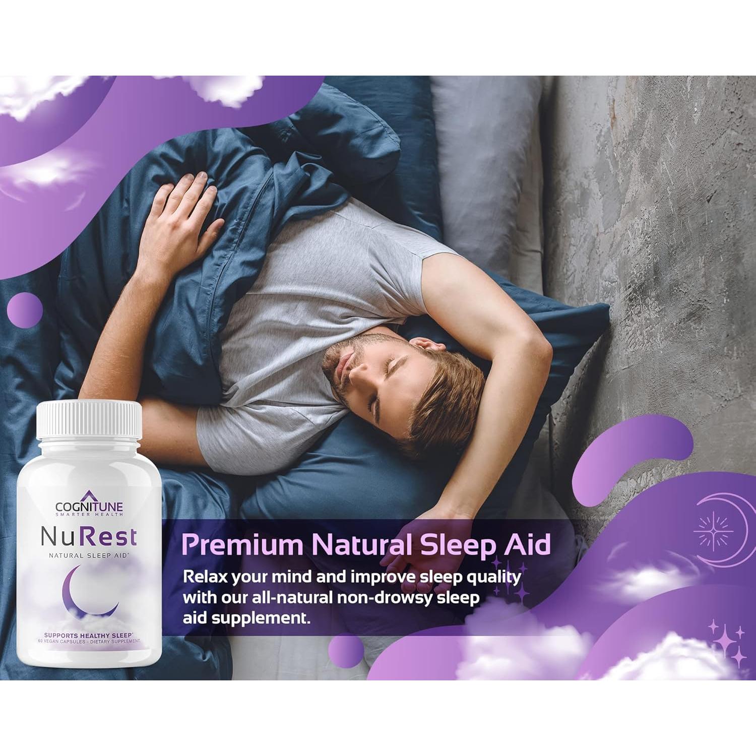 Suplemento Natural para Dormir CogniTune - 60 Cápsulas