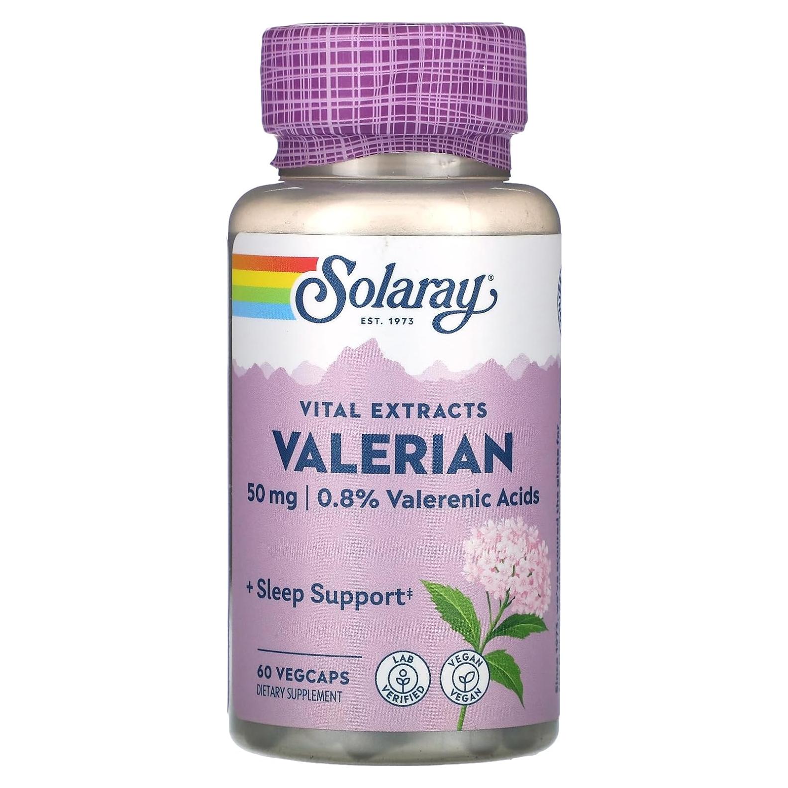 Extracto de Raíz de Valeriana Solaray 50 mg - 60 Cápsulas