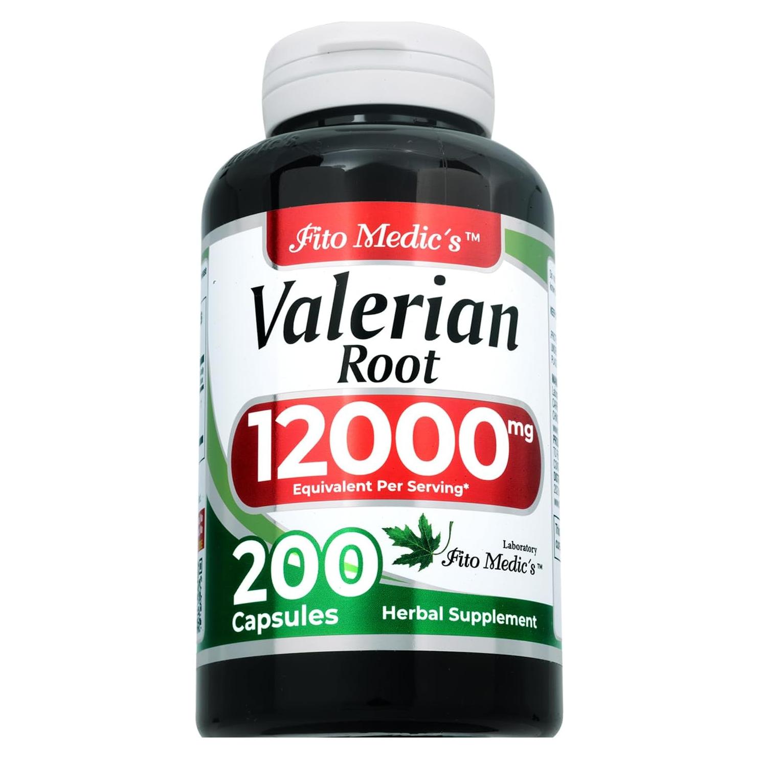 Cápsulas de Raíz de Valeriana FITO MEDIC'S 200 Unidades 12000 mg