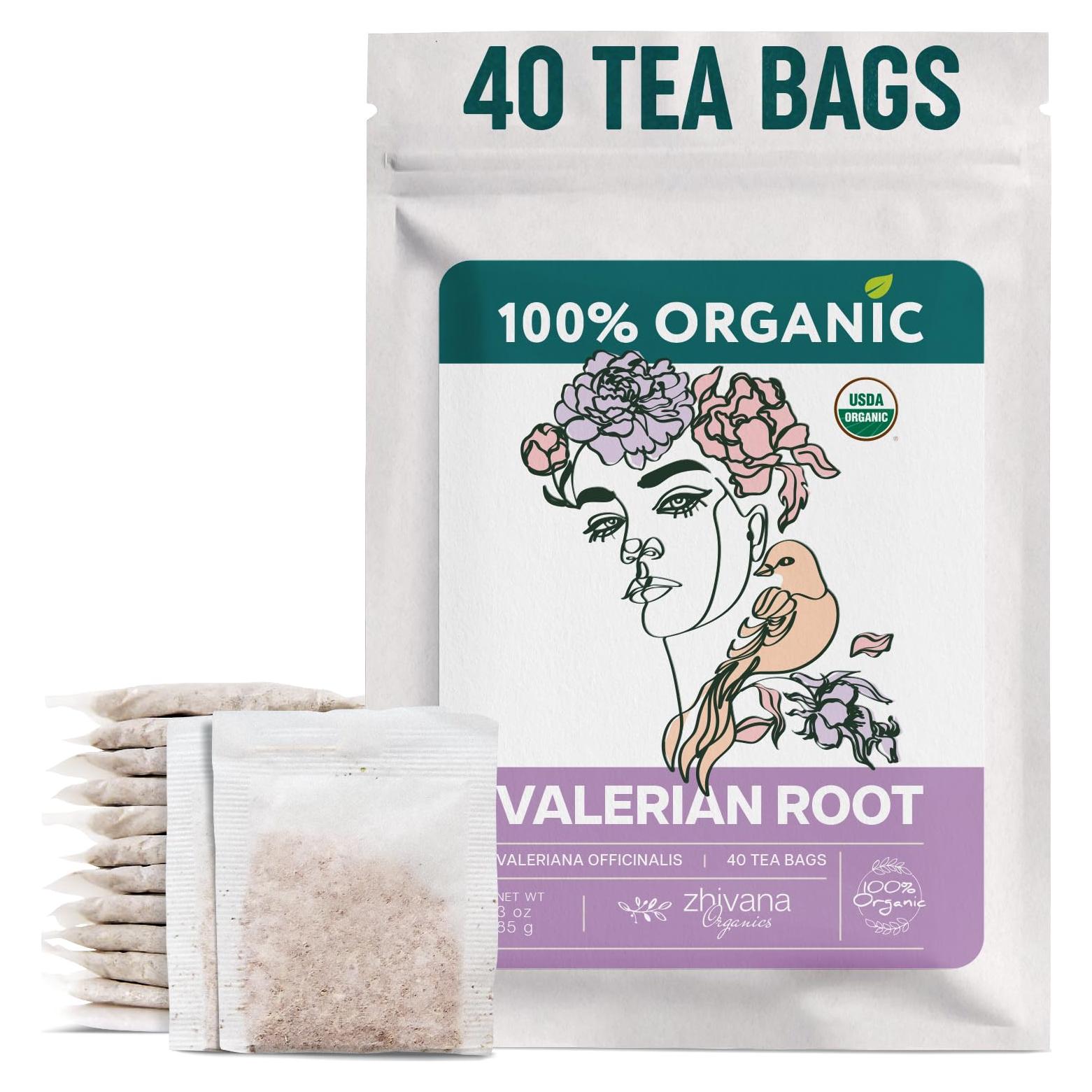 Té de raíz de valeriana orgánico Zhivana 40 bolsas 90g
