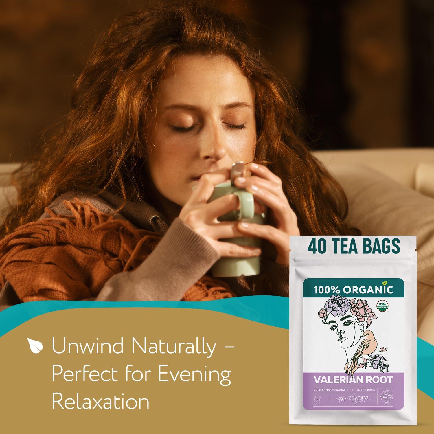 Té de raíz de valeriana orgánico Zhivana 40 bolsas 90g
