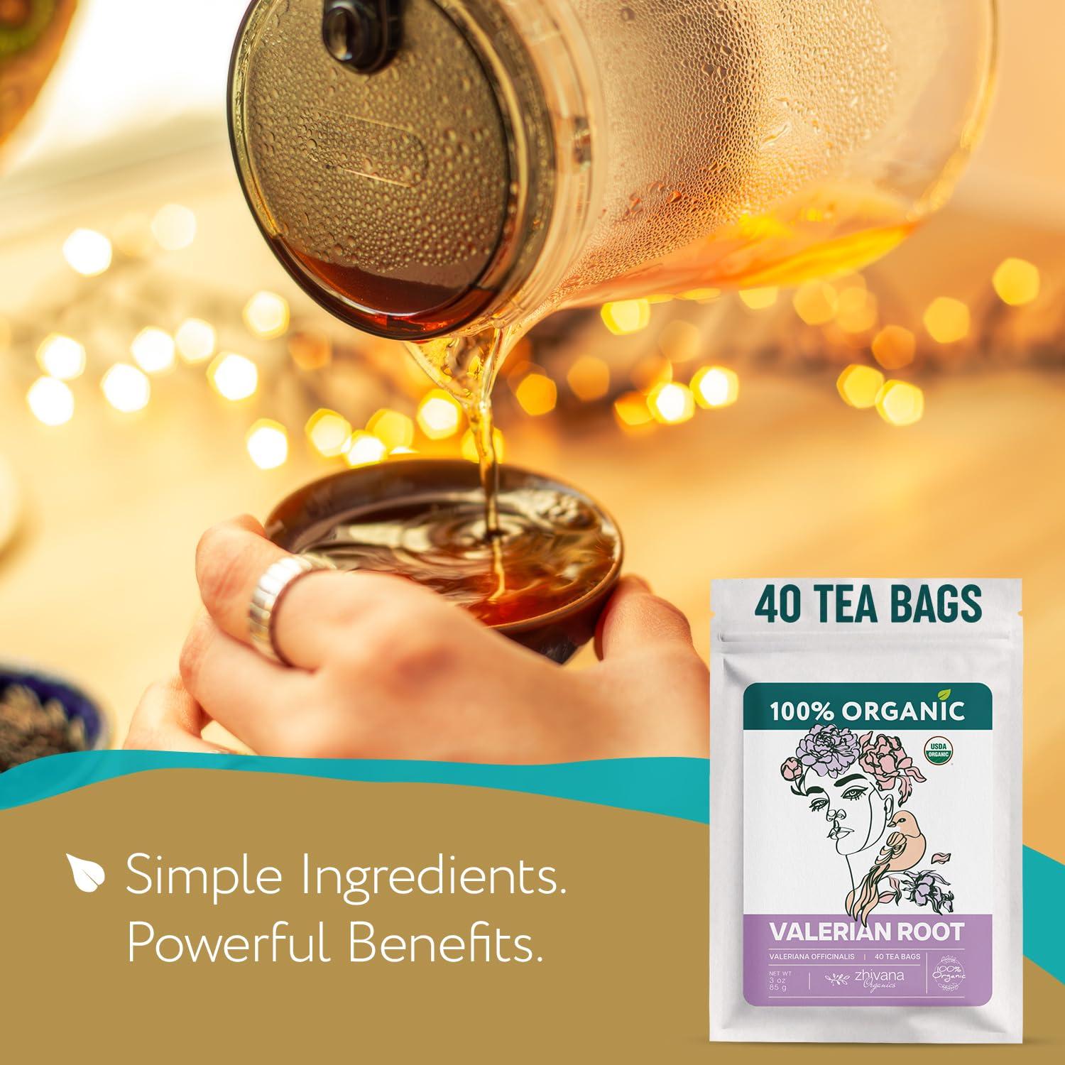 Té de raíz de valeriana orgánico Zhivana 40 bolsas 90g