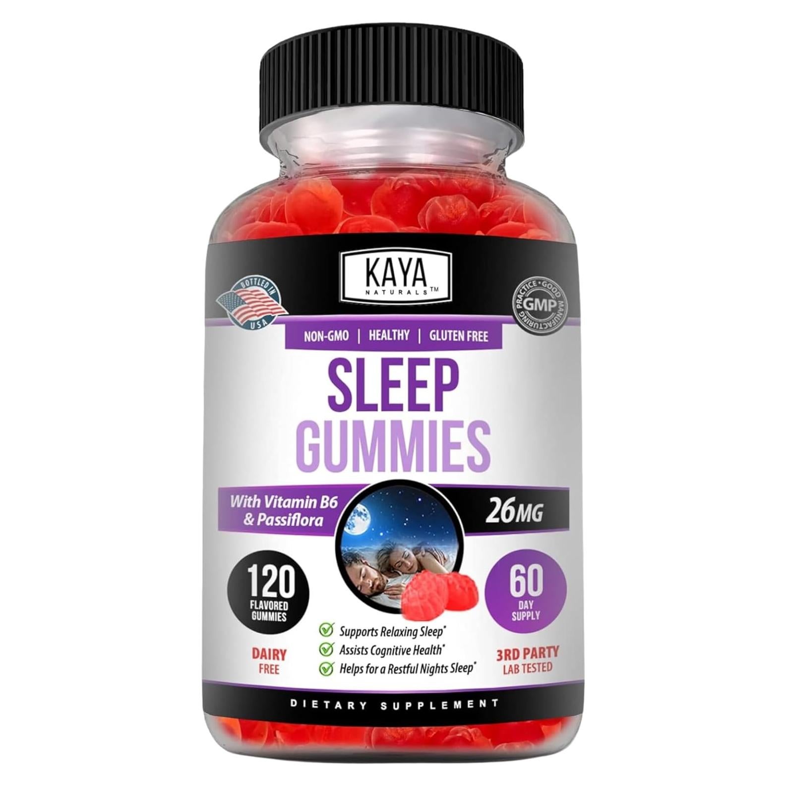 Gominolas para Dormir Kaya Naturals 120 Unidades Melatonina