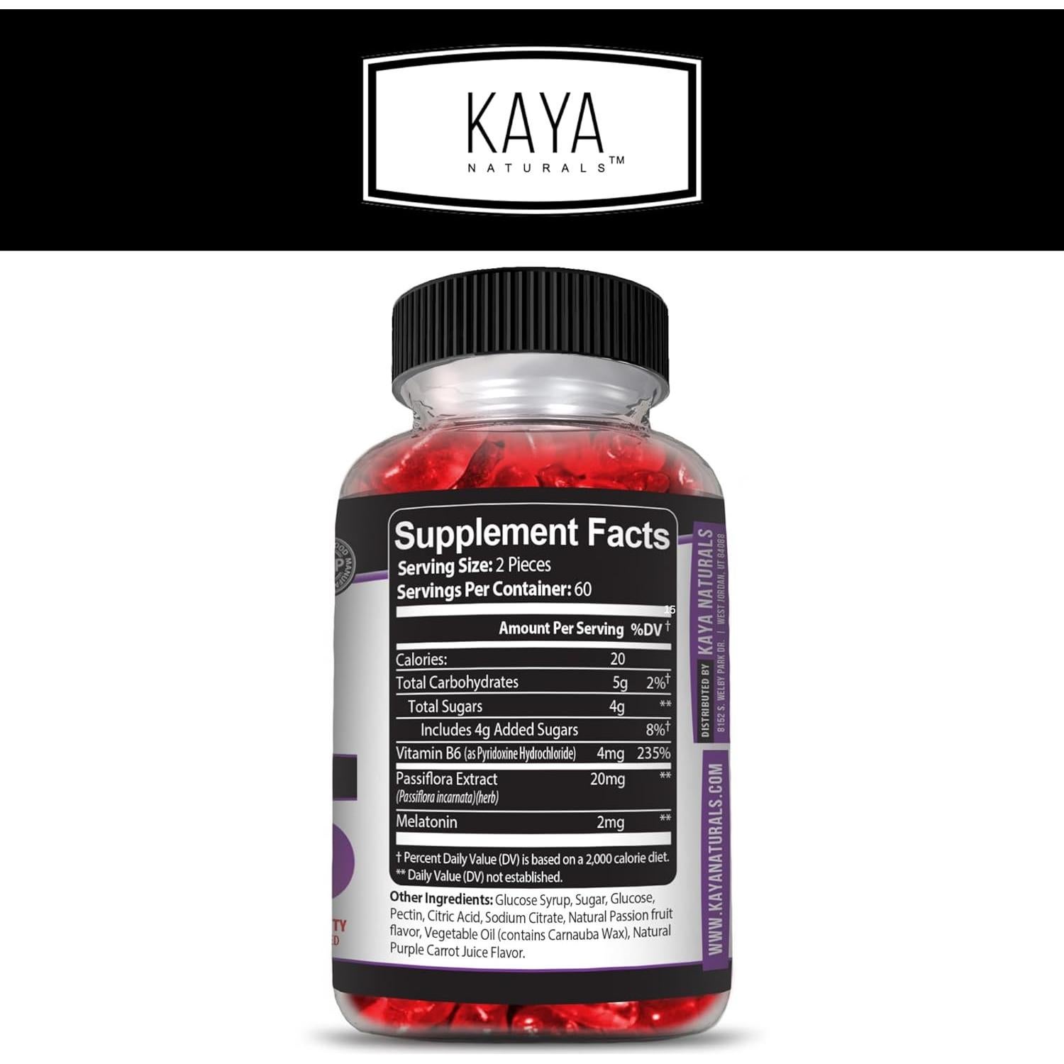 Gominolas para Dormir Kaya Naturals 120 Unidades Melatonina