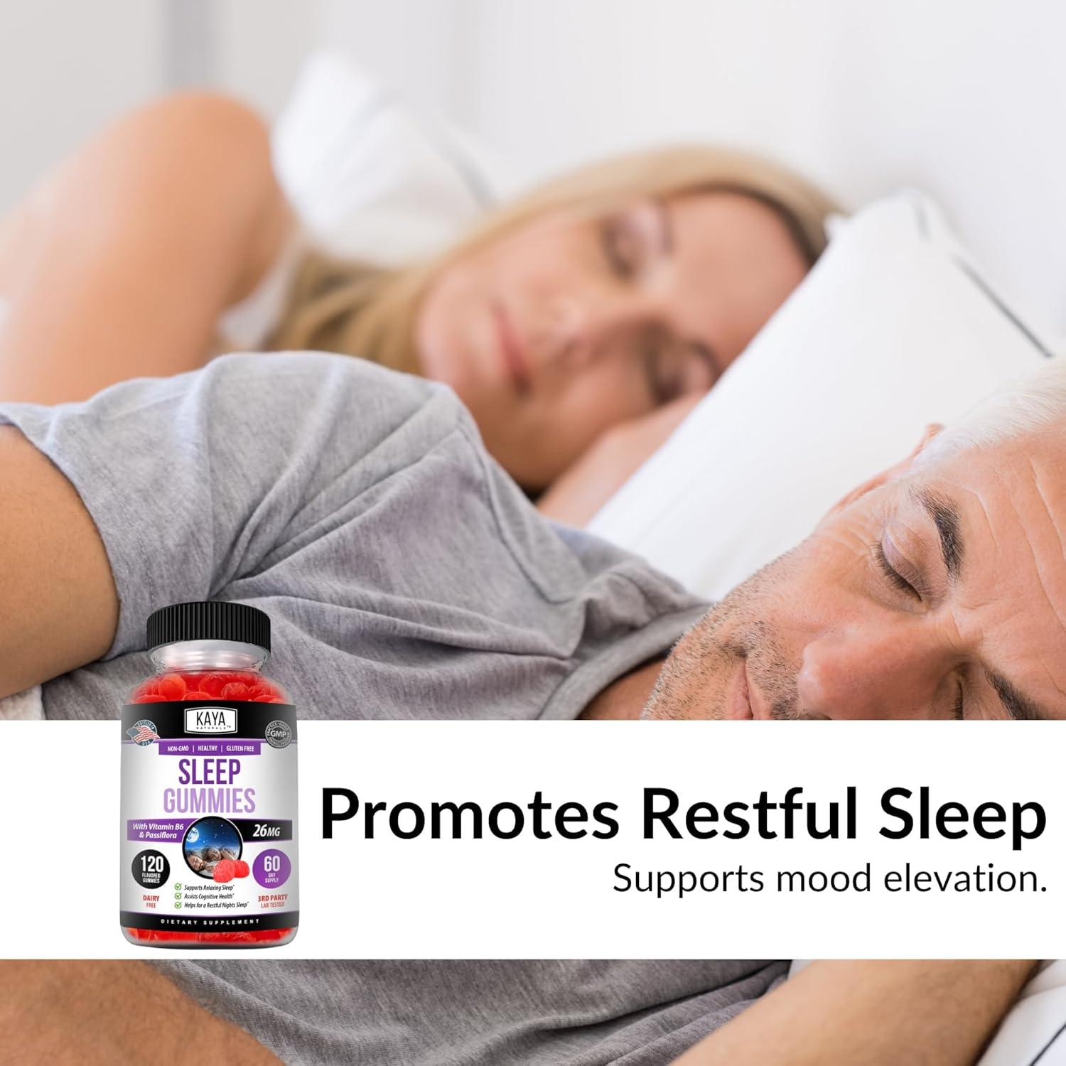 Gominolas para Dormir Kaya Naturals 120 Unidades Melatonina