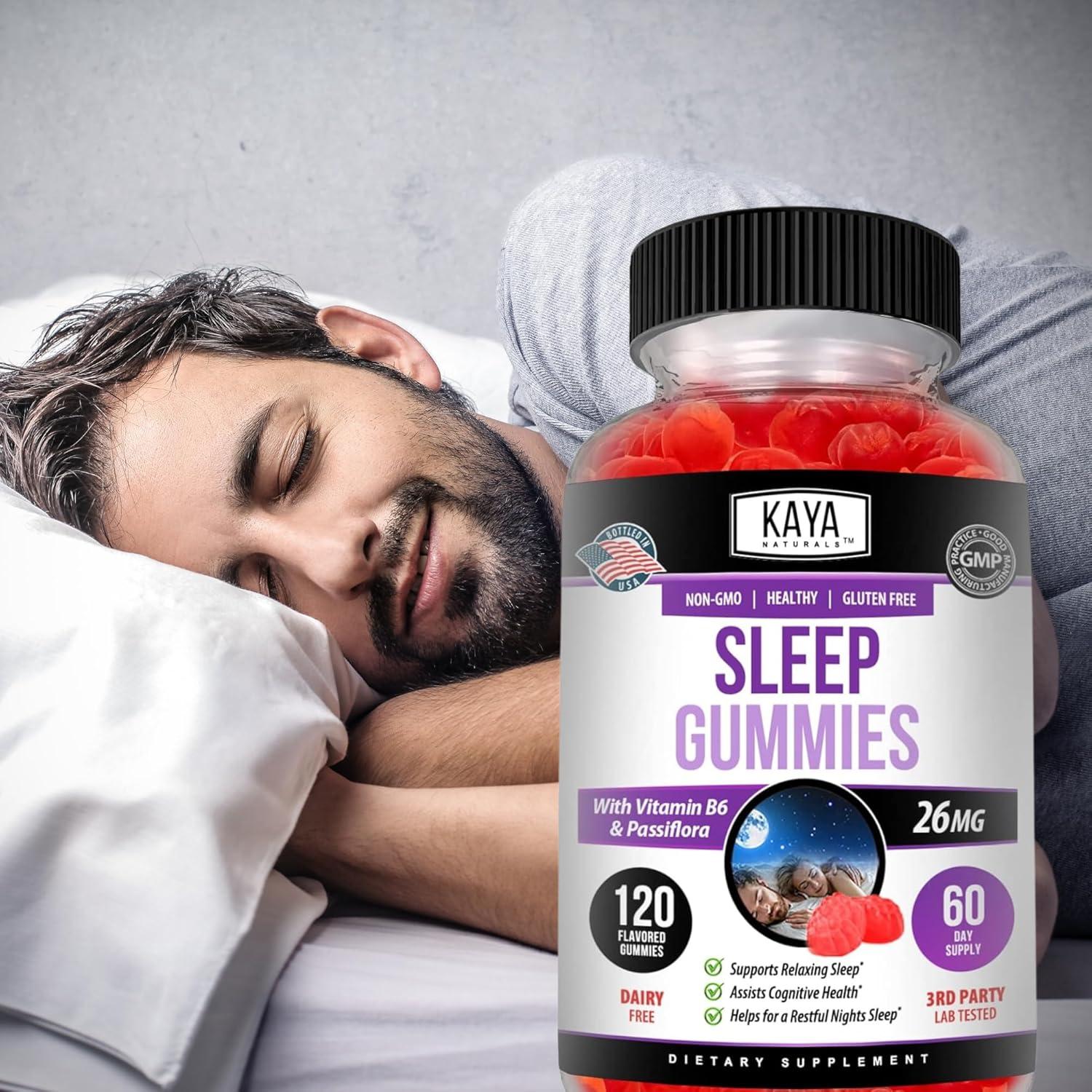 Gominolas para Dormir Kaya Naturals 120 Unidades Melatonina