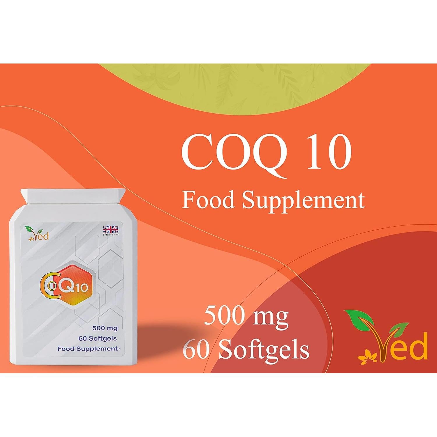 Suplemento CoQ10 500mg Ved | 60 Gelatinas Blandas | Energía