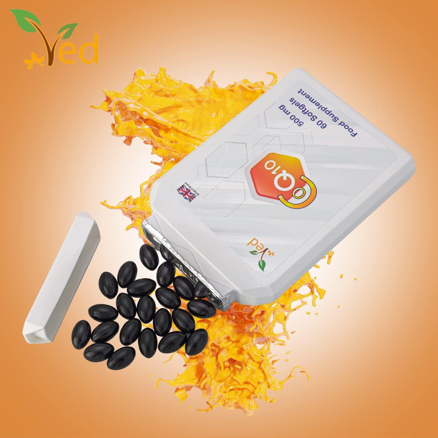 Suplemento CoQ10 500mg Ved | 60 Gelatinas Blandas | Energía