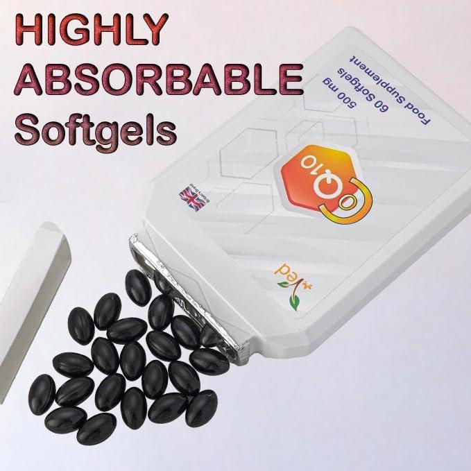 Suplemento CoQ10 500mg Ved | 60 Gelatinas Blandas | Energía