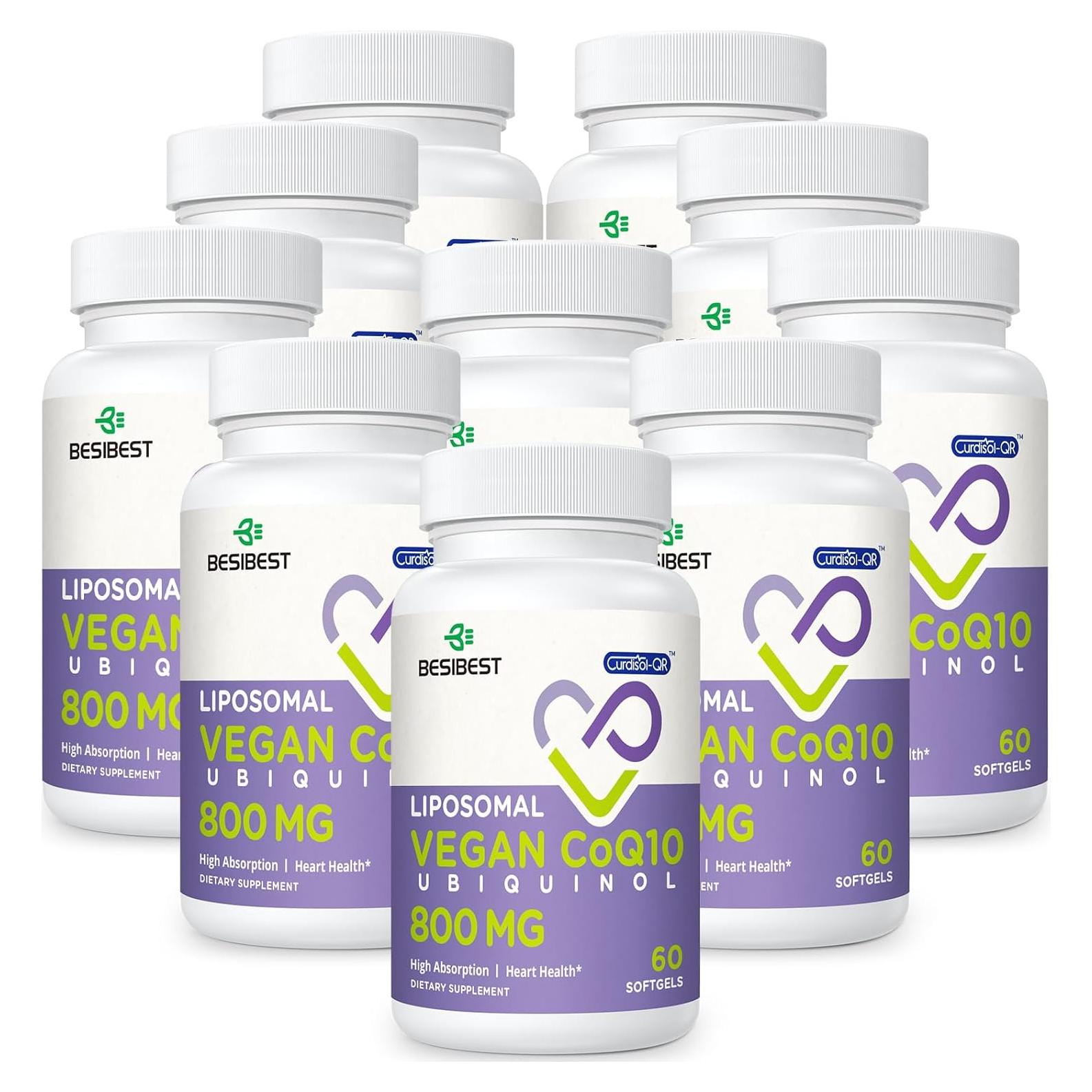 Suplemento Ubiquinol CoQ10 800mg Besibest - 60 Gelatinas Veganas