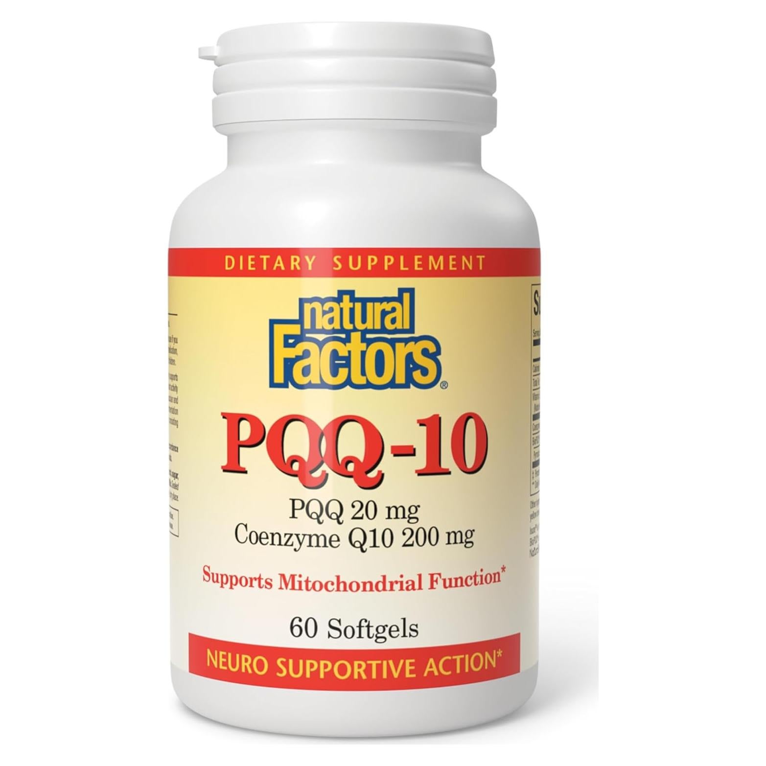 Suplemento PQQ-10 Factores Naturales 60 geles blandos