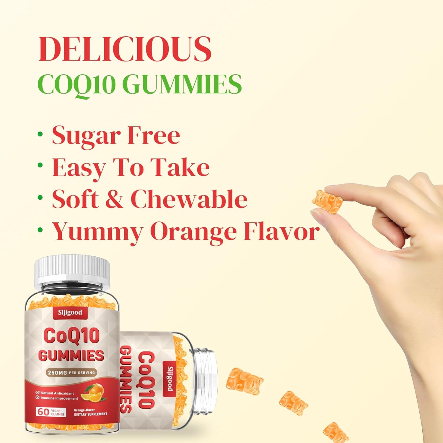 Gominolas CoQ10 Sijigood - 120 Unidades Sabor Naranja Sin Azúcar