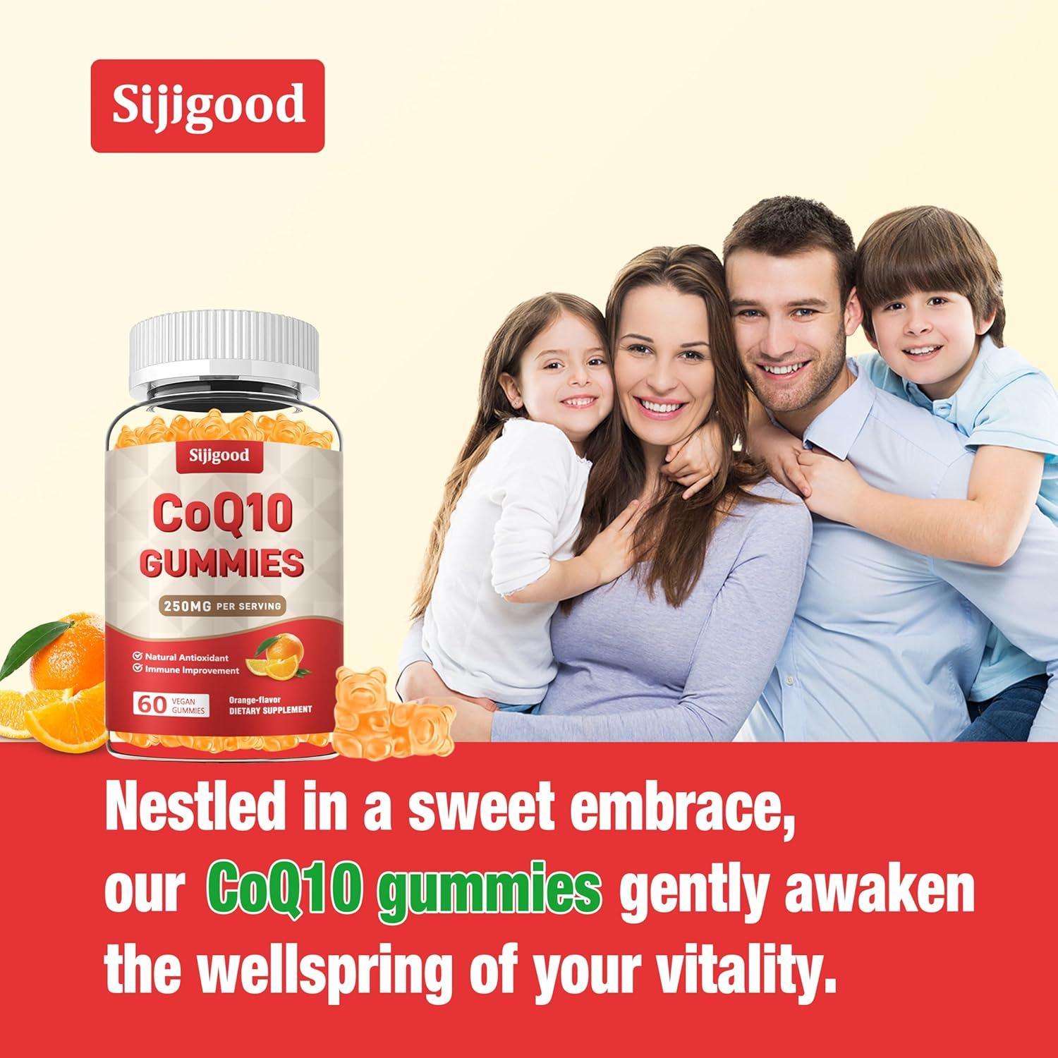 Gominolas CoQ10 Sijigood - 120 Unidades Sabor Naranja Sin Azúcar