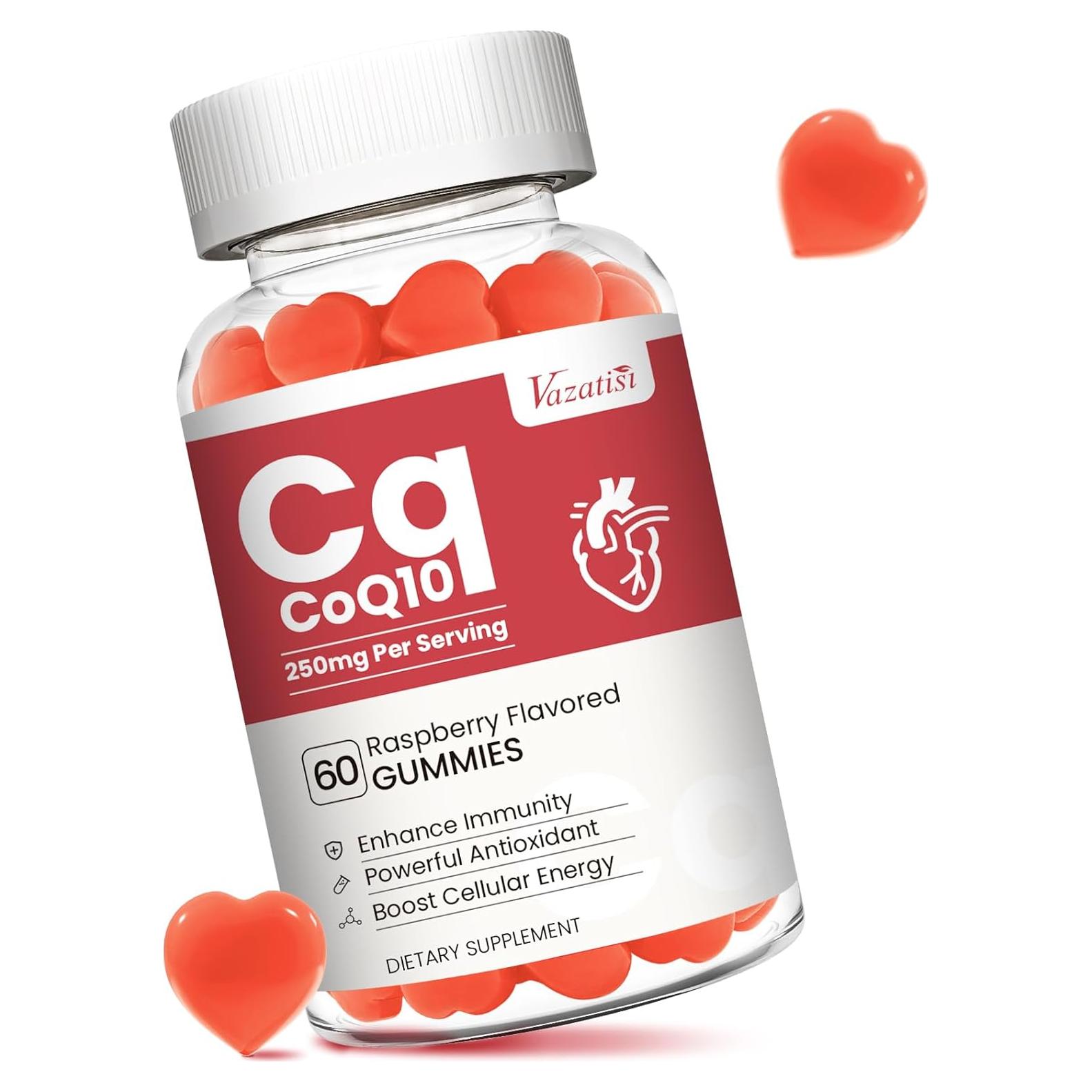 Gomitas de CoQ10 Vazatisi 250 mg con Omega-3 y Vitamina B3 - 60 Unidades