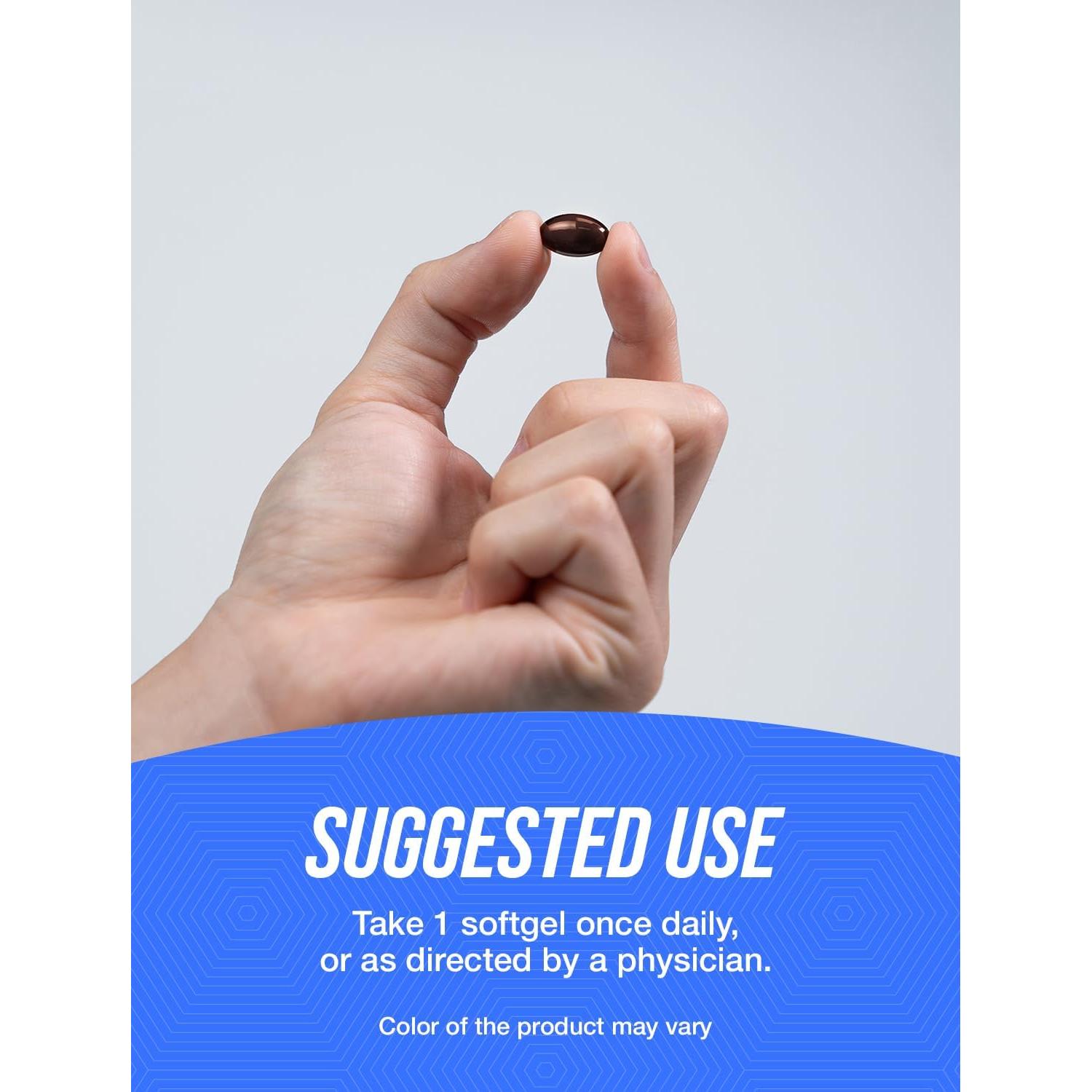 Suplemento CoQ10 100mg BulkSupplements 120 Softgels Salud Corazón