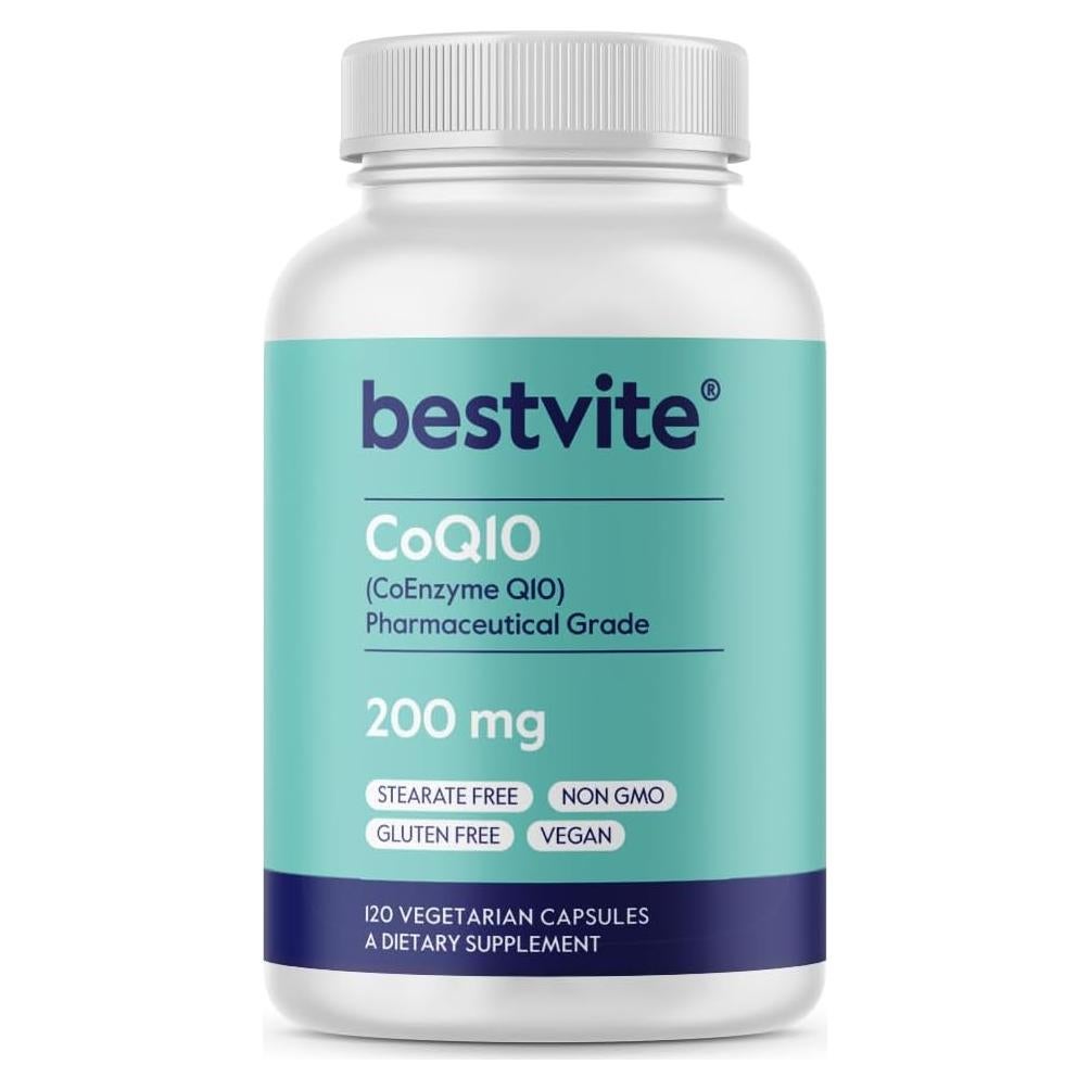 Suplemento CoQ10 200mg Bestvite - 120 Cápsulas Veganas