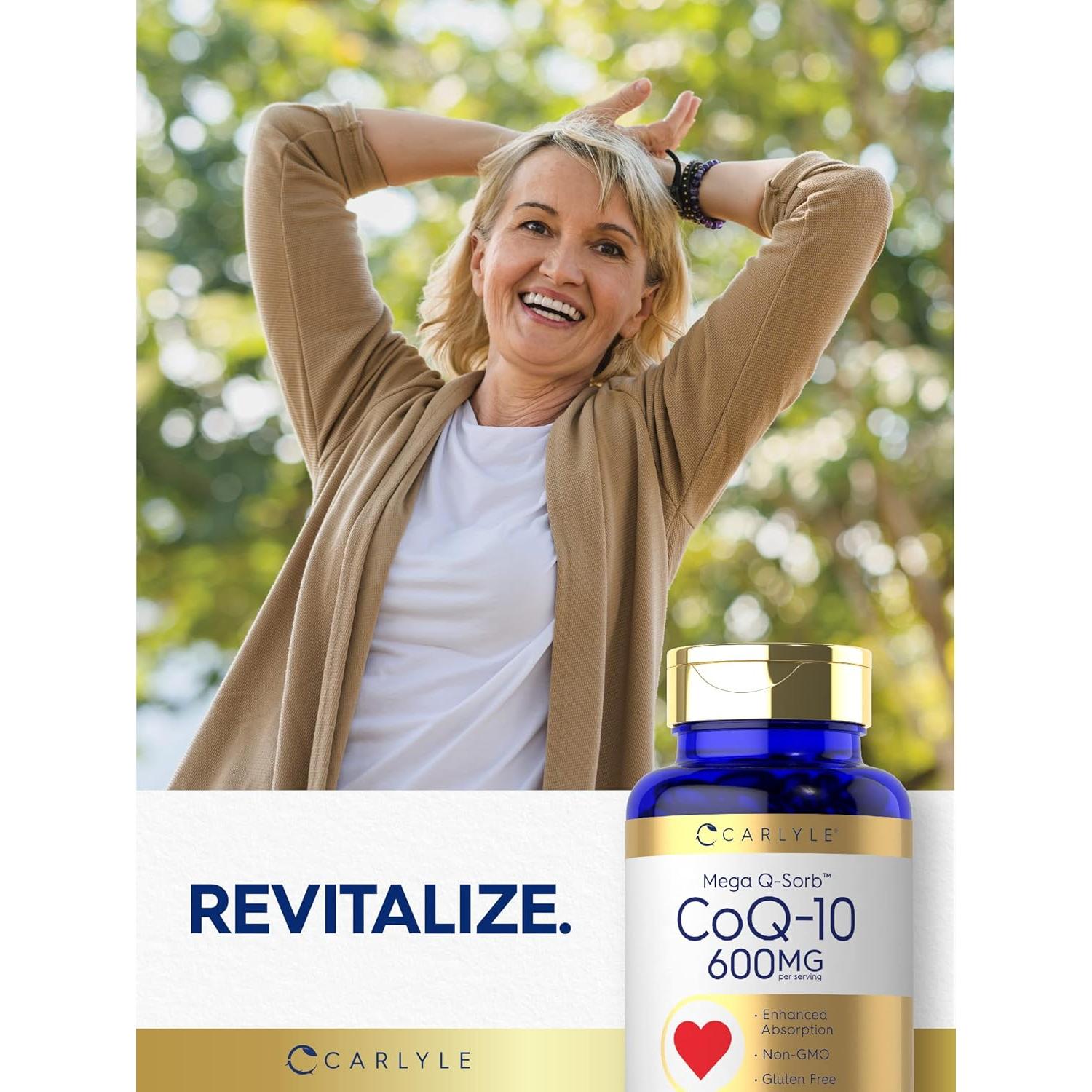 Carlyle CoQ10 600 mg Mega Q-Sorb 60 Gelatinas Blandas