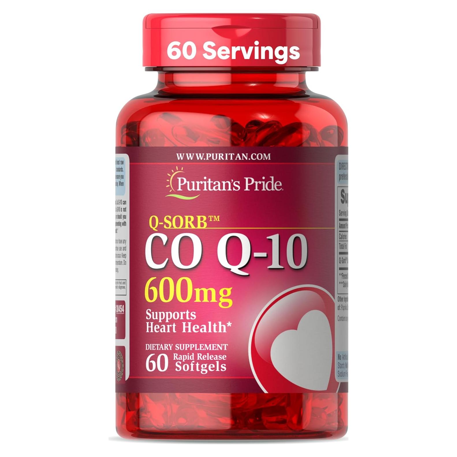 Suplemento Coenzima Q10 600mg Puritan's Pride 60 Cápsulas