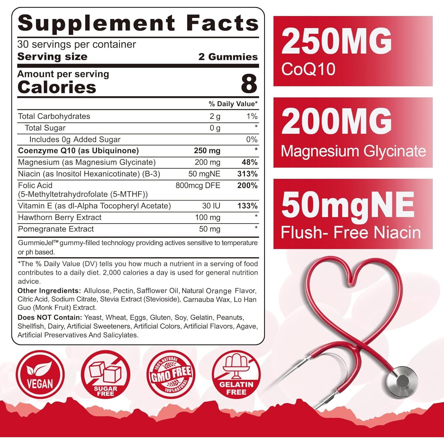 Gominolas Sin Azúcar CoQ10 250mg LILICARE - 60 Unidades