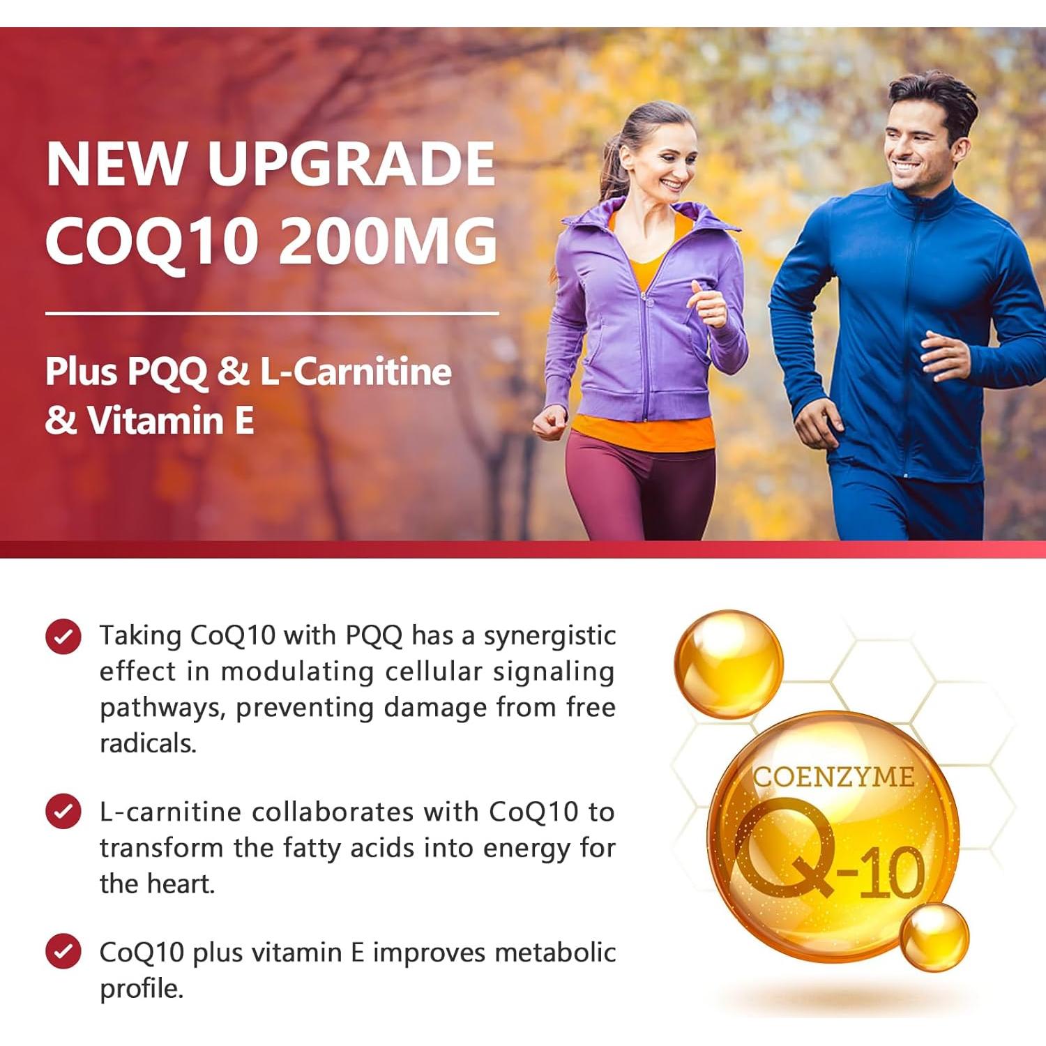Suplemento CoQ10 200mg Nature Target con Omega-3 y PQQ