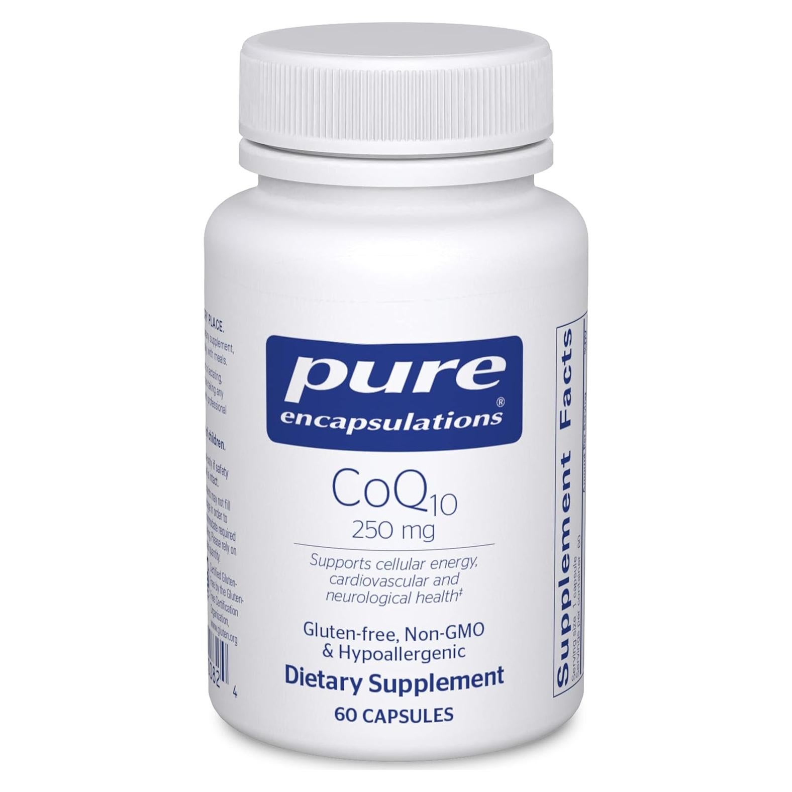 Suplemento CoQ10 250 mg Pure Encapsulations - 60 Cápsulas