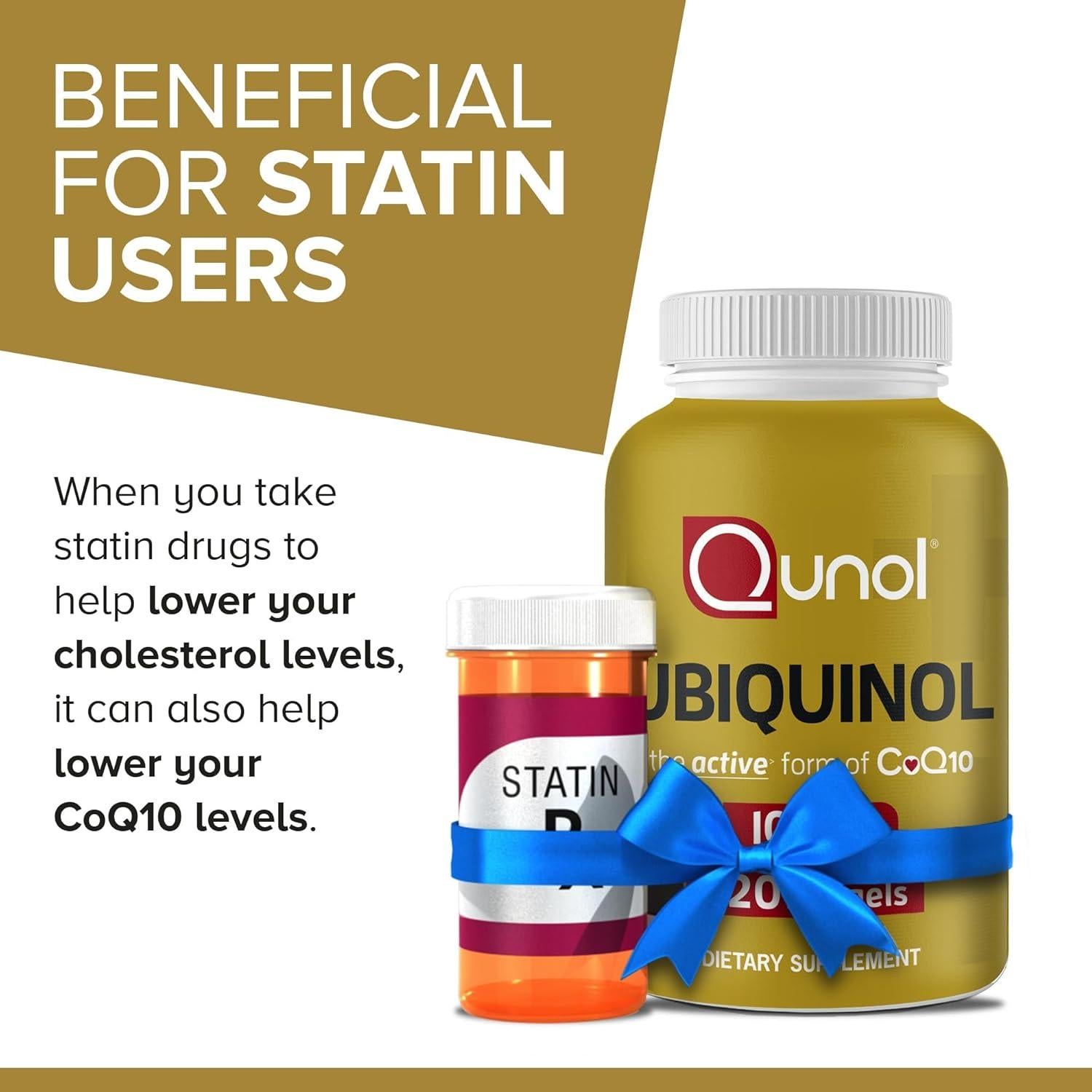 Qunol Ubiquinol CoQ10 100mg 120 Cápsulas - Antioxidante Corazón