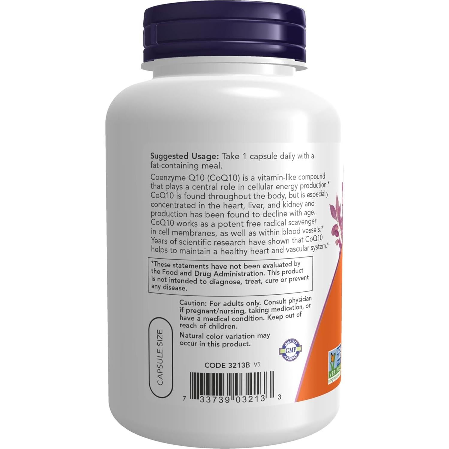 NOW CoQ10 100 mg 180 Cápsulas Veganas - Energía Celular