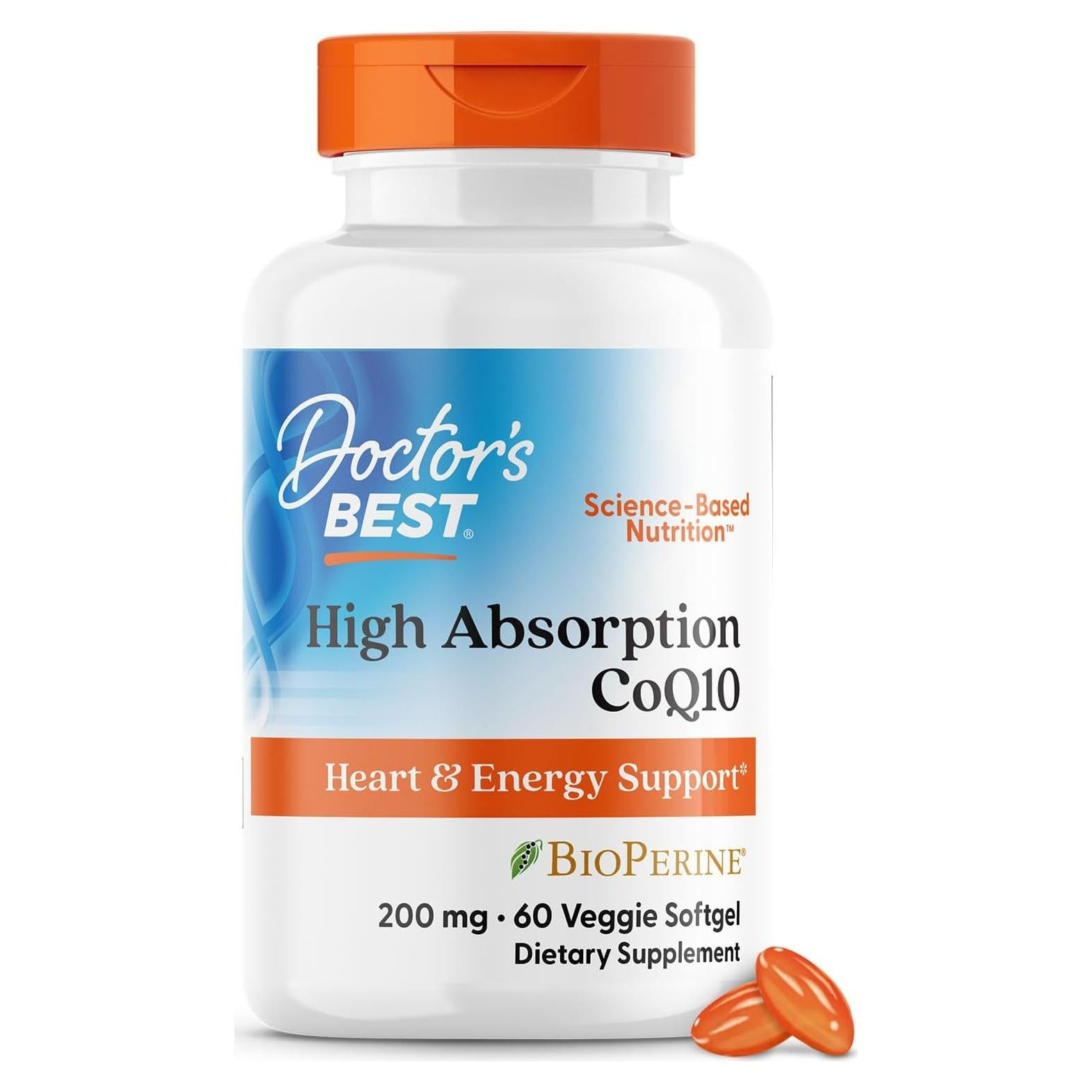 CoQ10 Alta Absorción Doctor's Best 200 mg 60 Cápsulas Vegetales