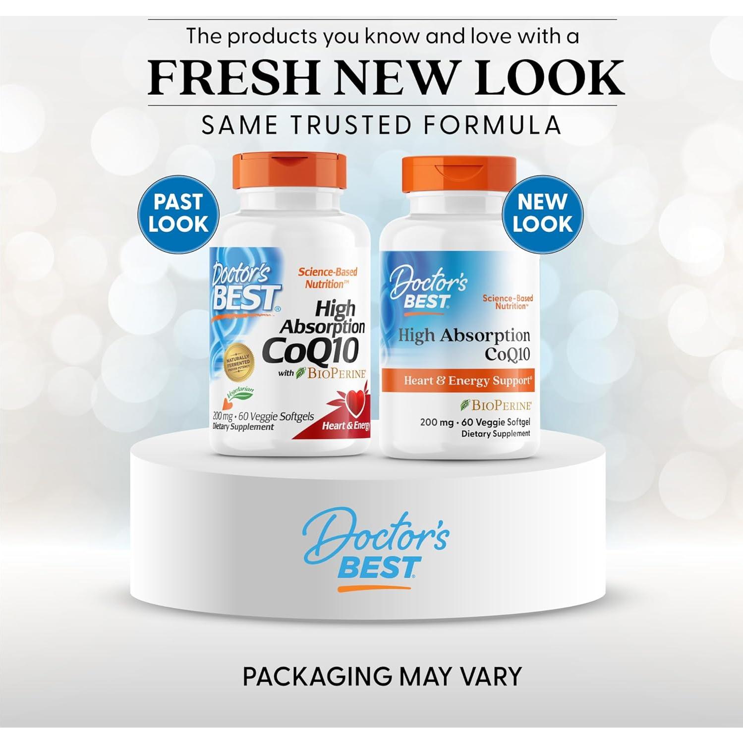 CoQ10 Alta Absorción Doctor's Best 200 mg 60 Cápsulas Vegetales