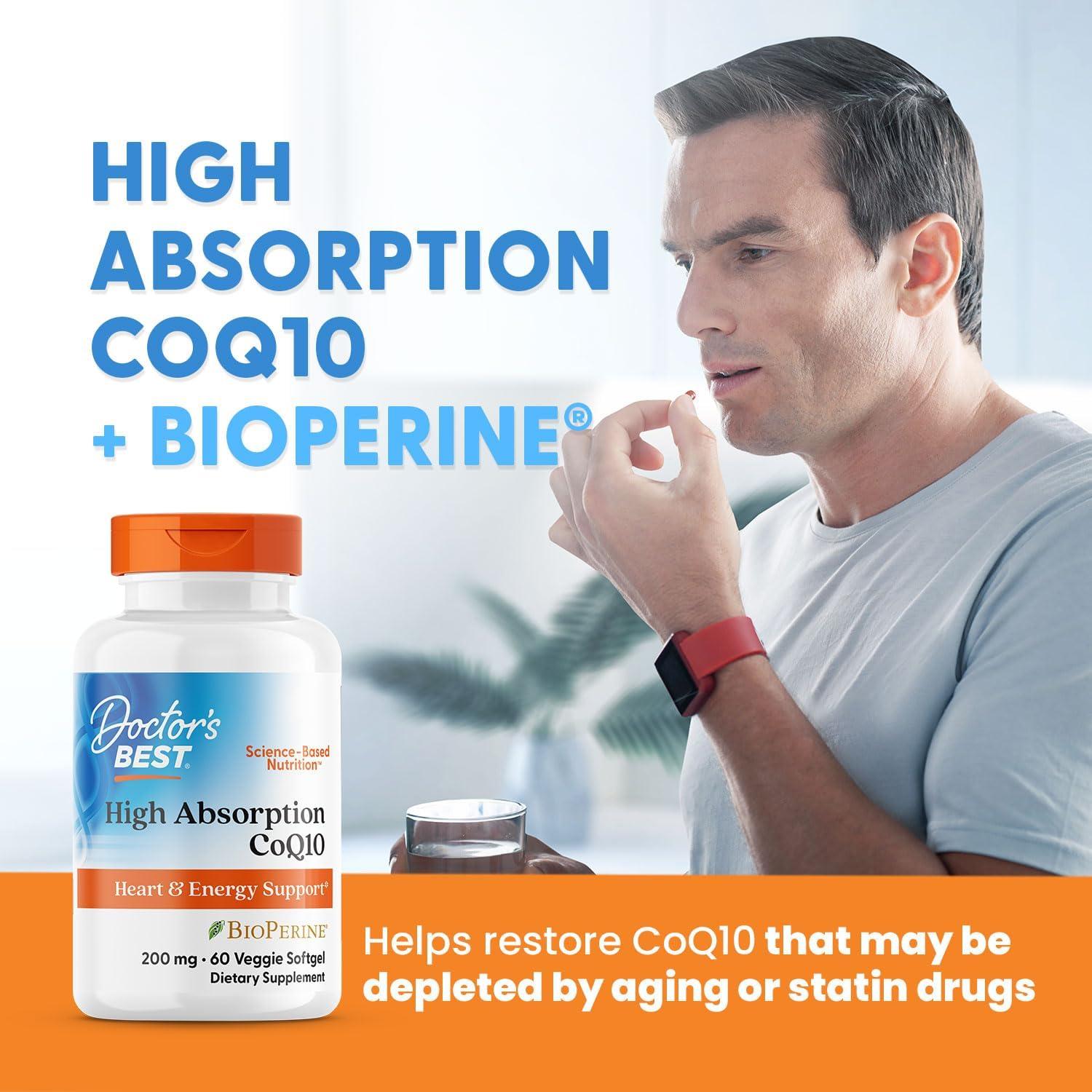 CoQ10 Alta Absorción Doctor's Best 200 mg 60 Cápsulas Vegetales