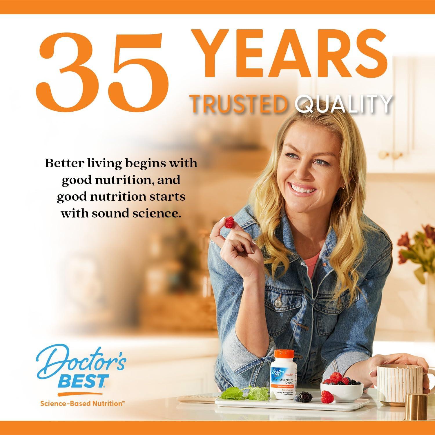 CoQ10 Alta Absorción Doctor's Best 200 mg 60 Cápsulas Vegetales