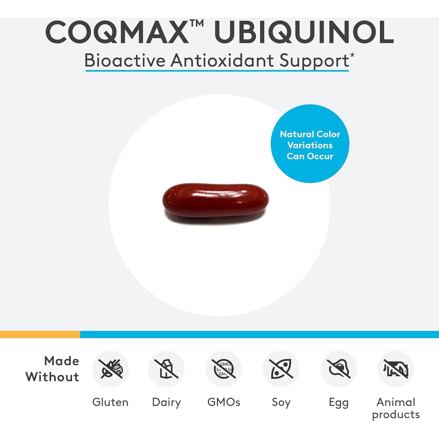 Suplemento Antioxidante CoQ10 Ubiquinol XYMOGEN 200mg 60 Gelatinas