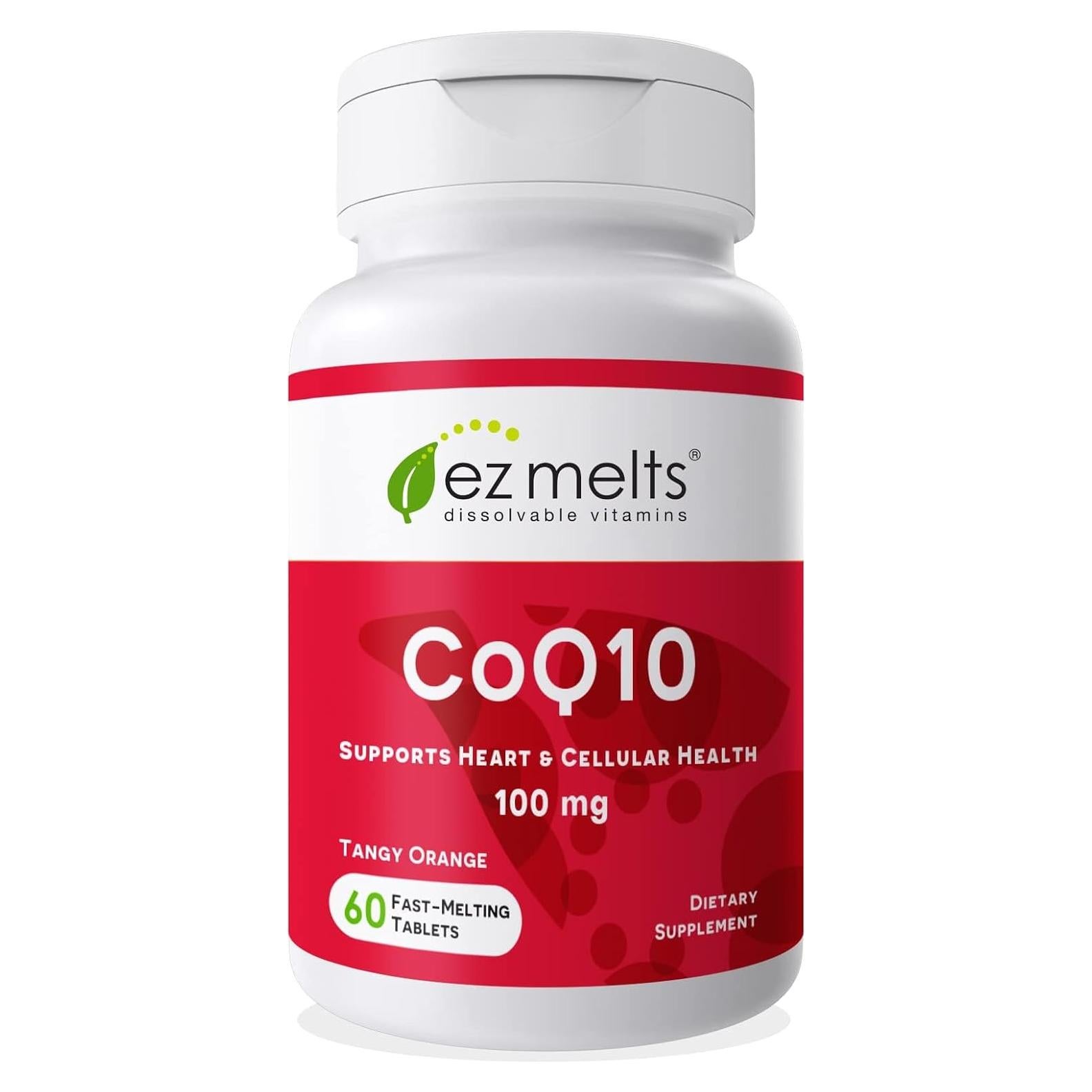 EZ Melts CoQ10 100 mg Suplemento Disoluble Sin Azúcar 60 Tabletas