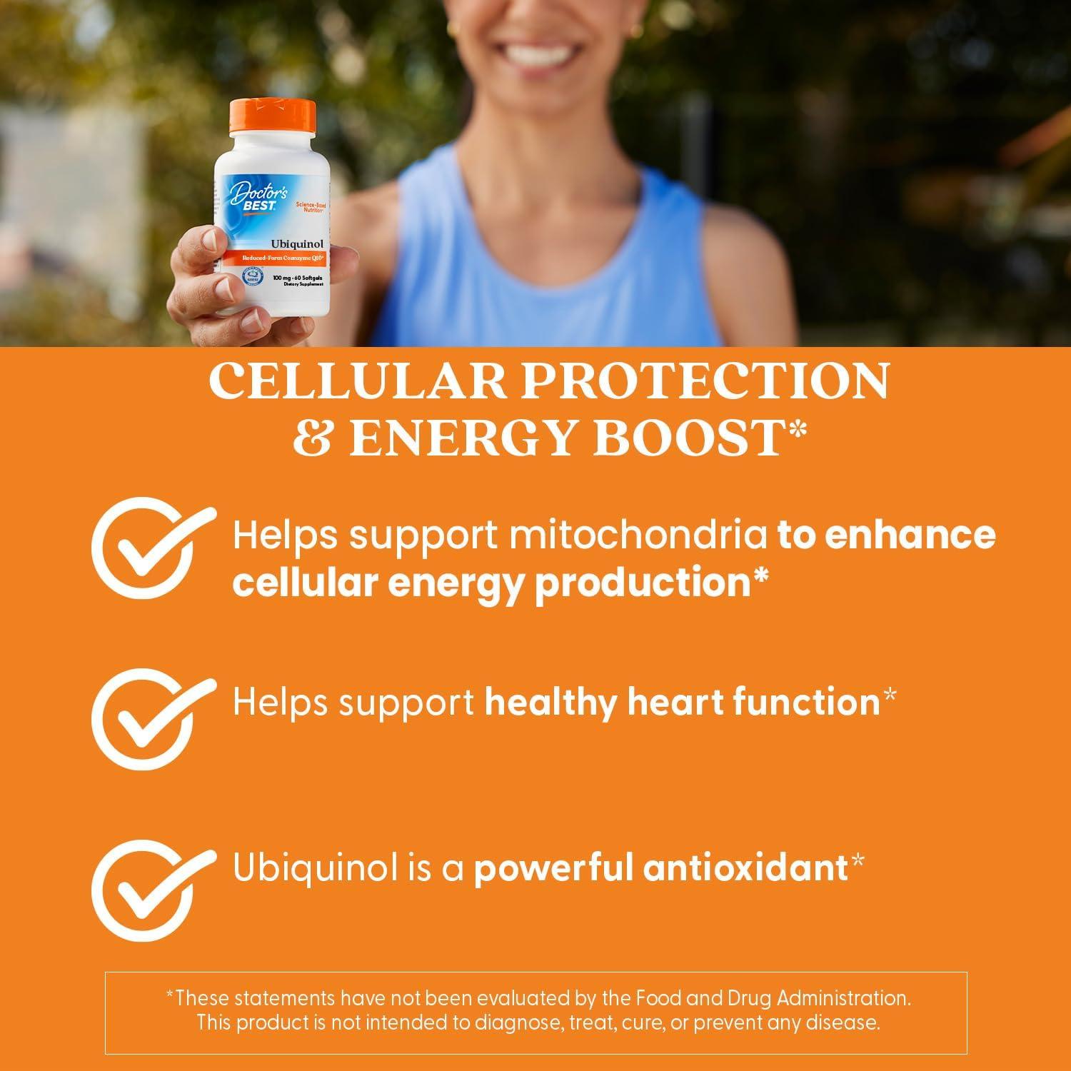 Ubiquinol Coenzima Q10 Doctor's Best 60 Softgels Antioxidante