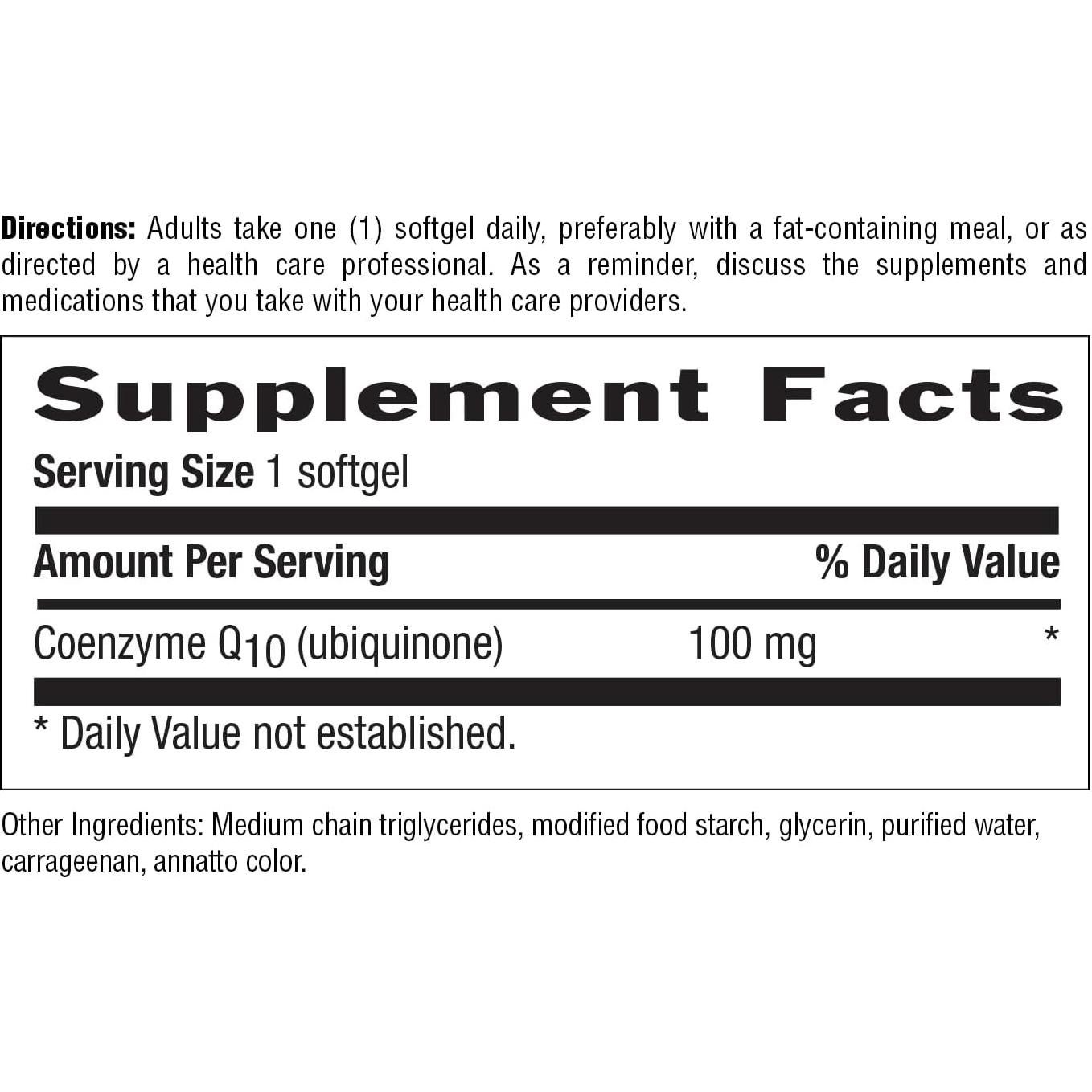 Suplemento CoQ10 Country Life 100mg 120 Gelatinas Blandas