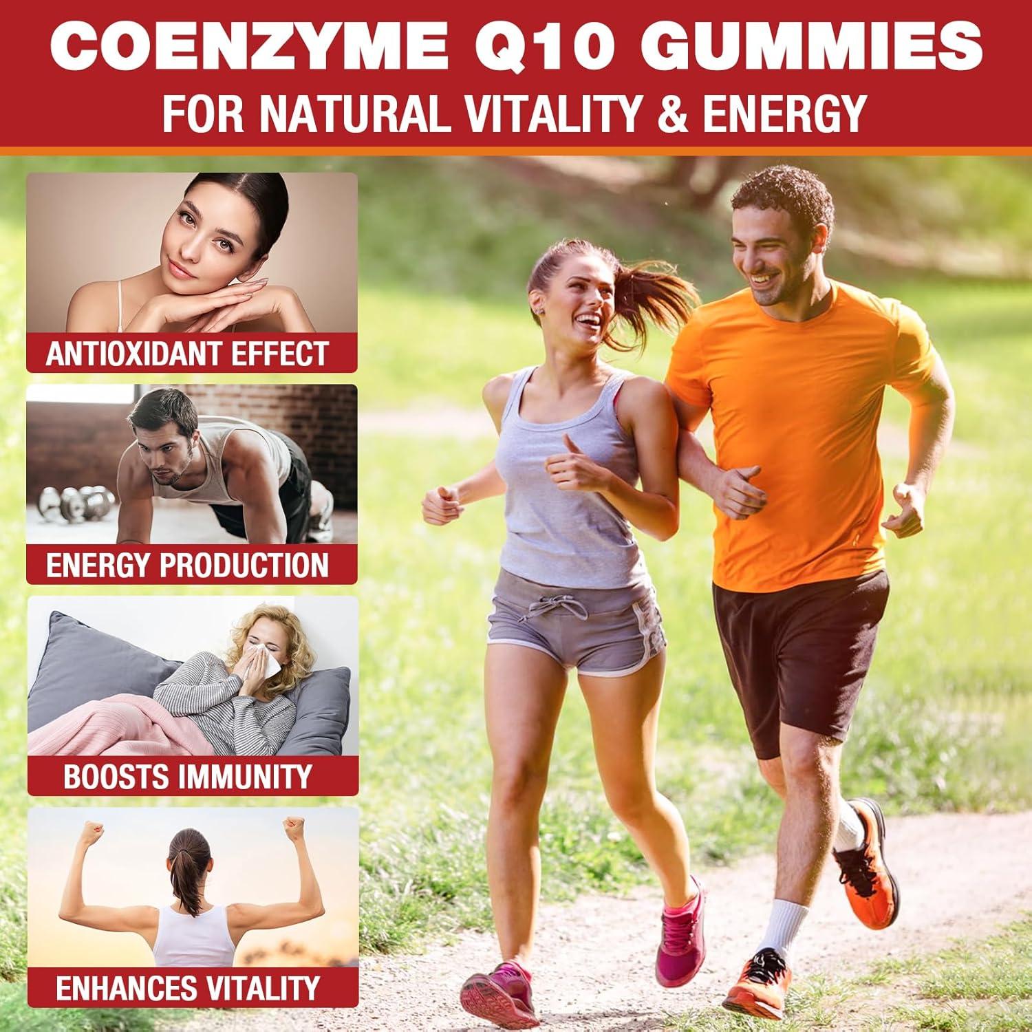 Gomitas CoQ10 300 mg Veganas - 120 Unidades con Omega-3 y Zinc