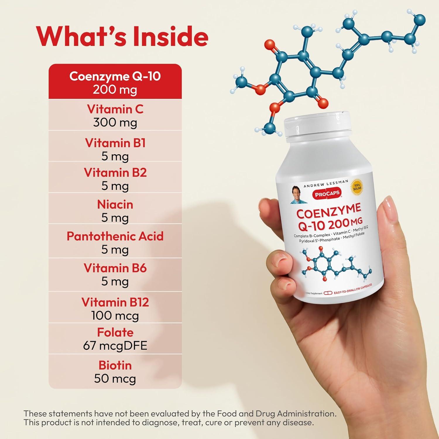 Coenzima Q-10 200 mg Andrew Lessman 60 Cápsulas Antioxidante
