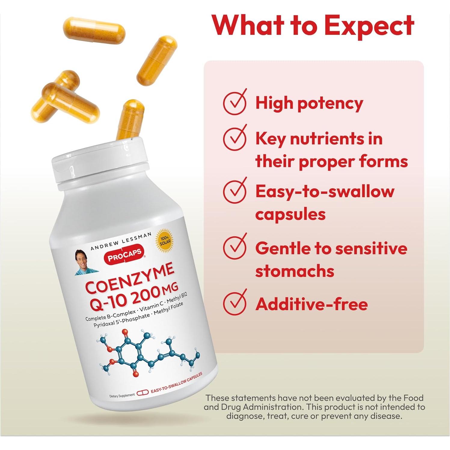 Coenzima Q-10 200 mg Andrew Lessman 60 Cápsulas Antioxidante