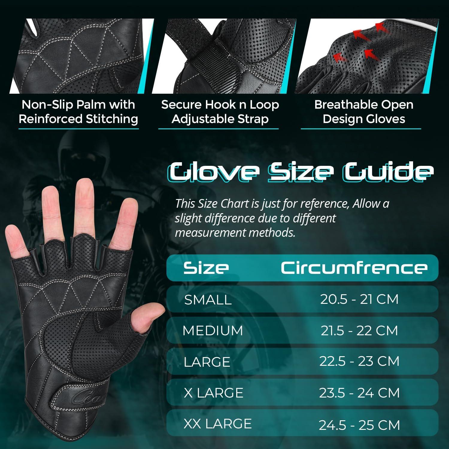 Guantes de Motocicleta de Cuero aaasportx Carrera - Táctiles