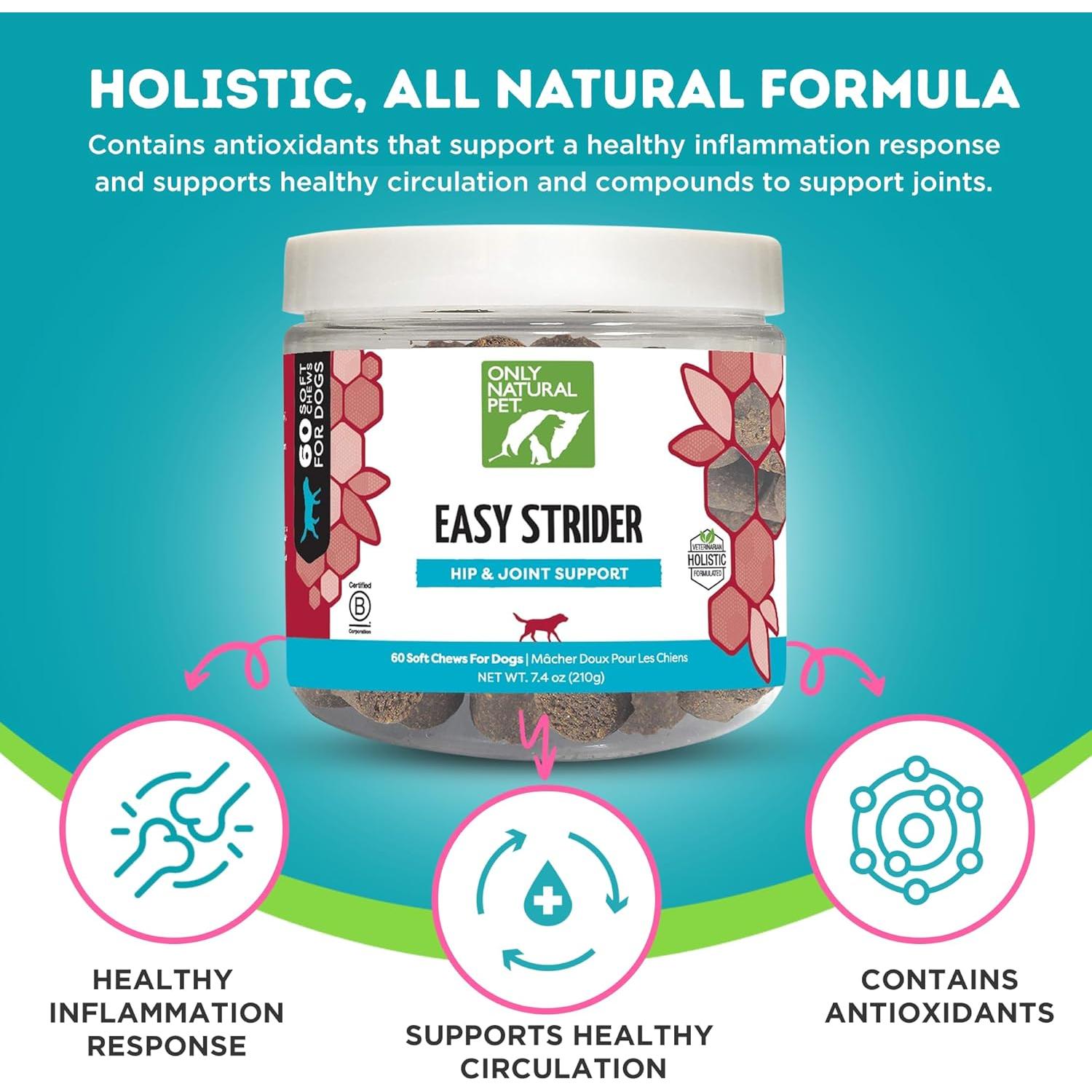 Suplemento Articular para Perros Only Natural Pet 60 Masticables