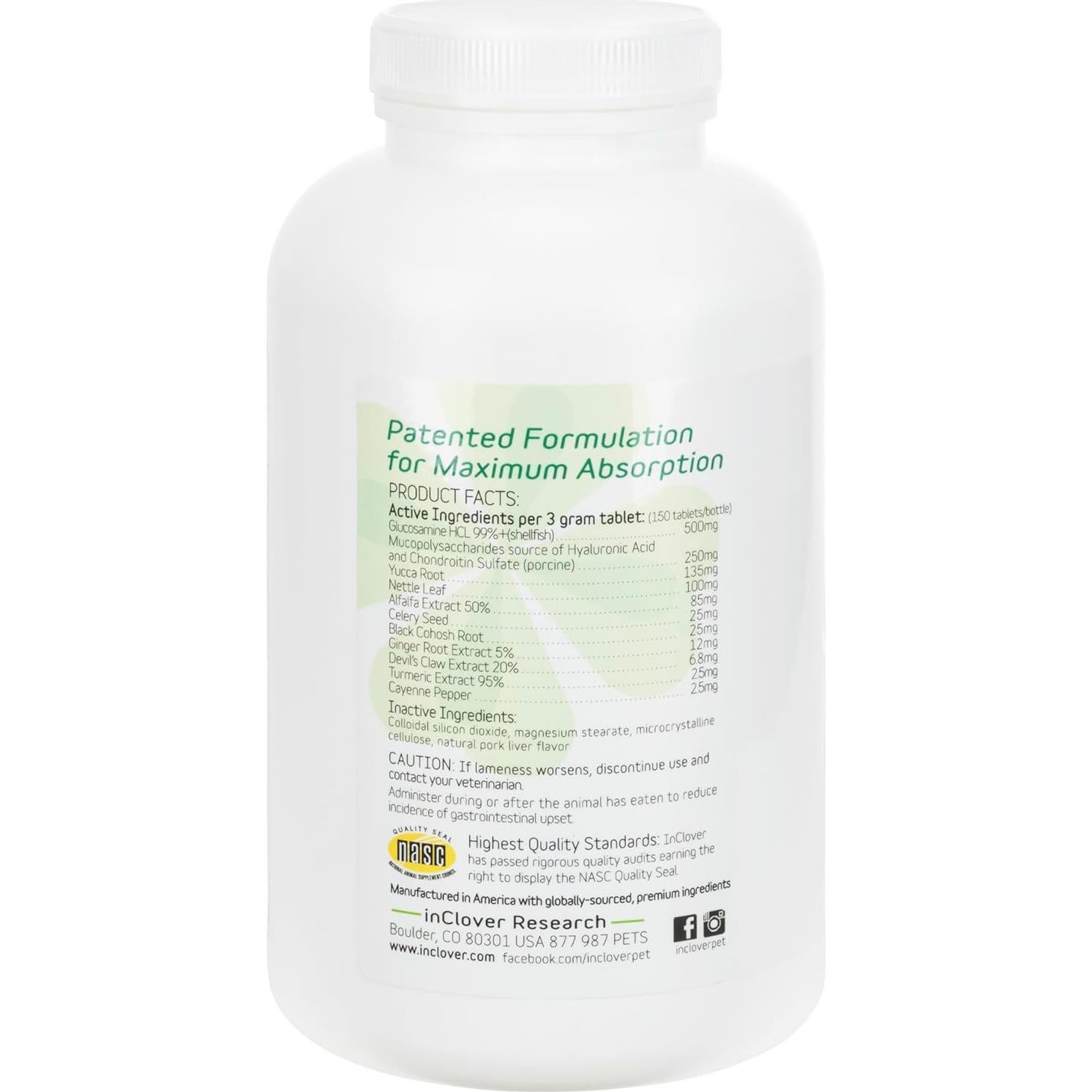 Suplemento Articular InClover Connectin 150 Tabletas para Perros