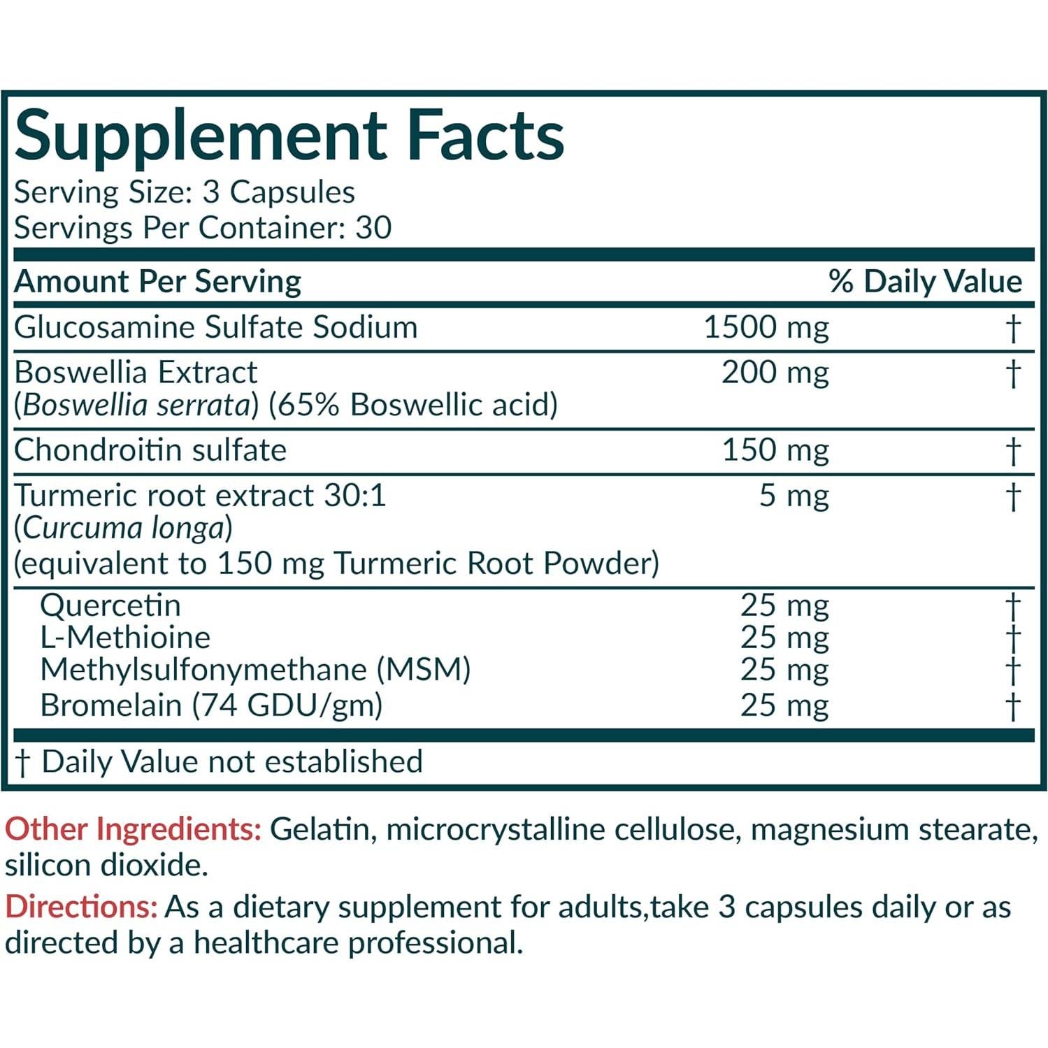 Fórmula Avanzada de Glucosamina y Condroitina Futurebiotics 90 Cápsulas