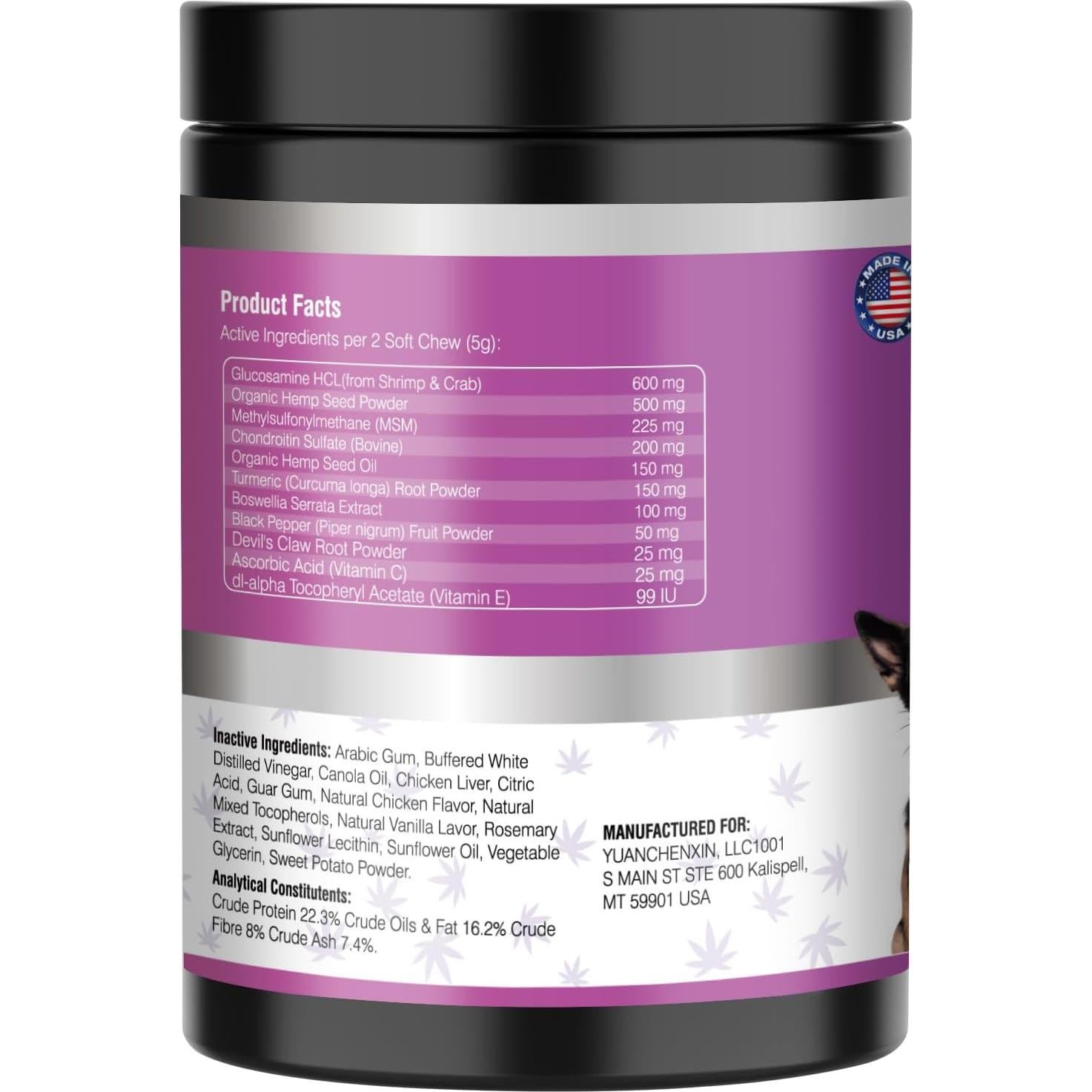 Glucosamina Masticable para Perros TTLXRL 200pcs Sabor Pollo